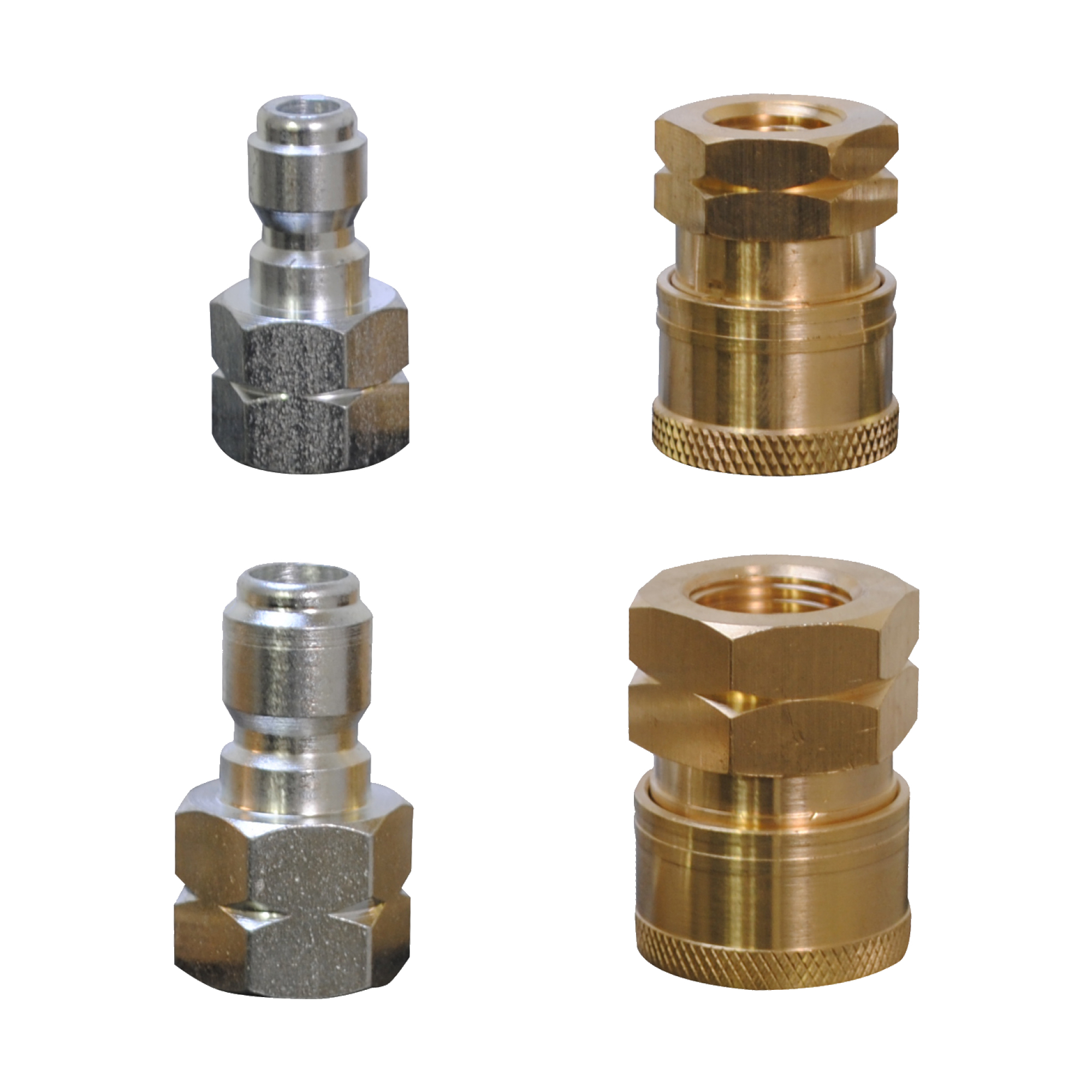 BE Power Equipment Pressure Washer Quick Connect Fitting Kit — 1/4in. & 3/8in. Male, 4 Pcs, Model# 85.400.210