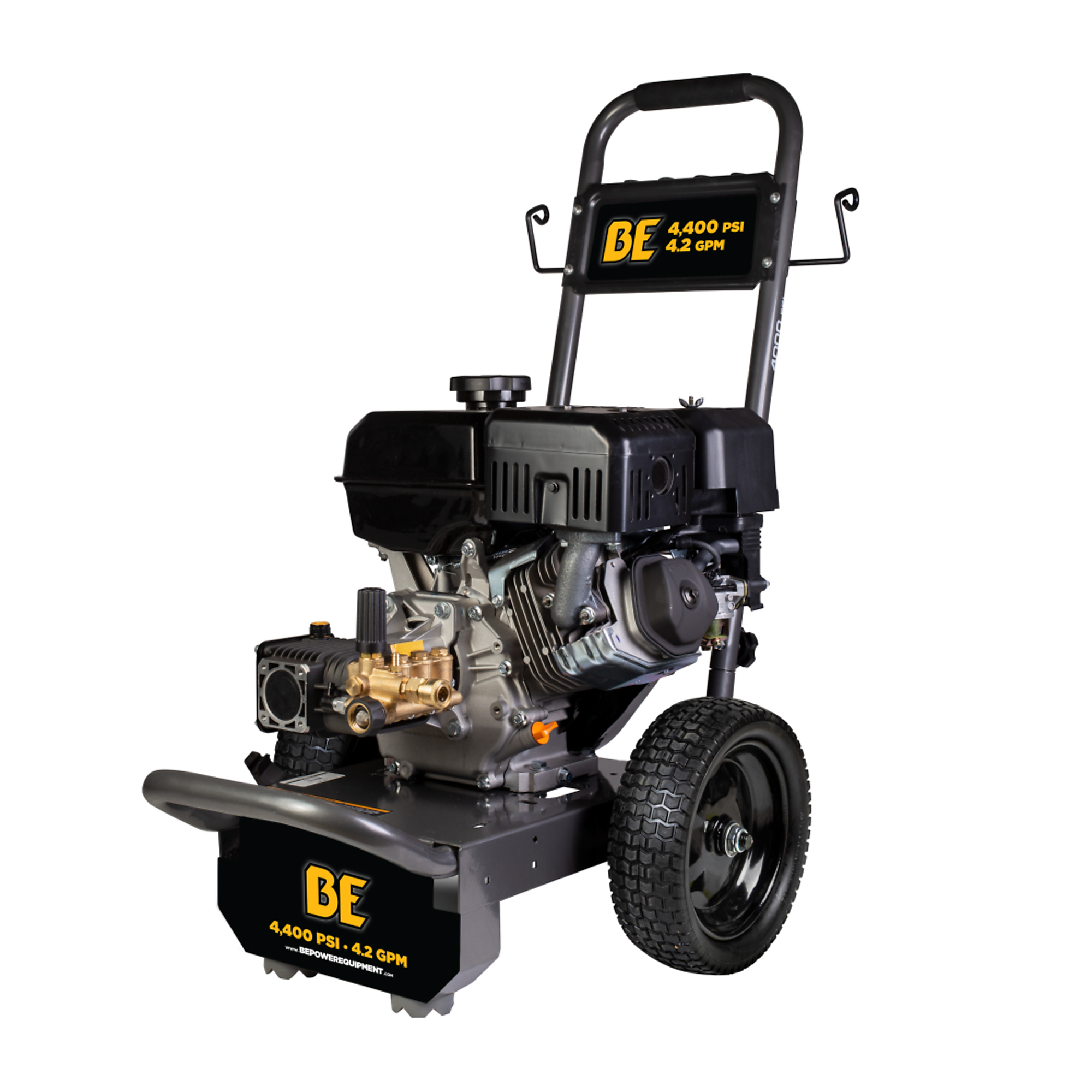 BE Power Equipment Cold Water Gas Pressure Washer — 4200 PSI, 4.2 GPM, Powerease 420cc Engine, AR Triplex Pump, Model# B4415PA