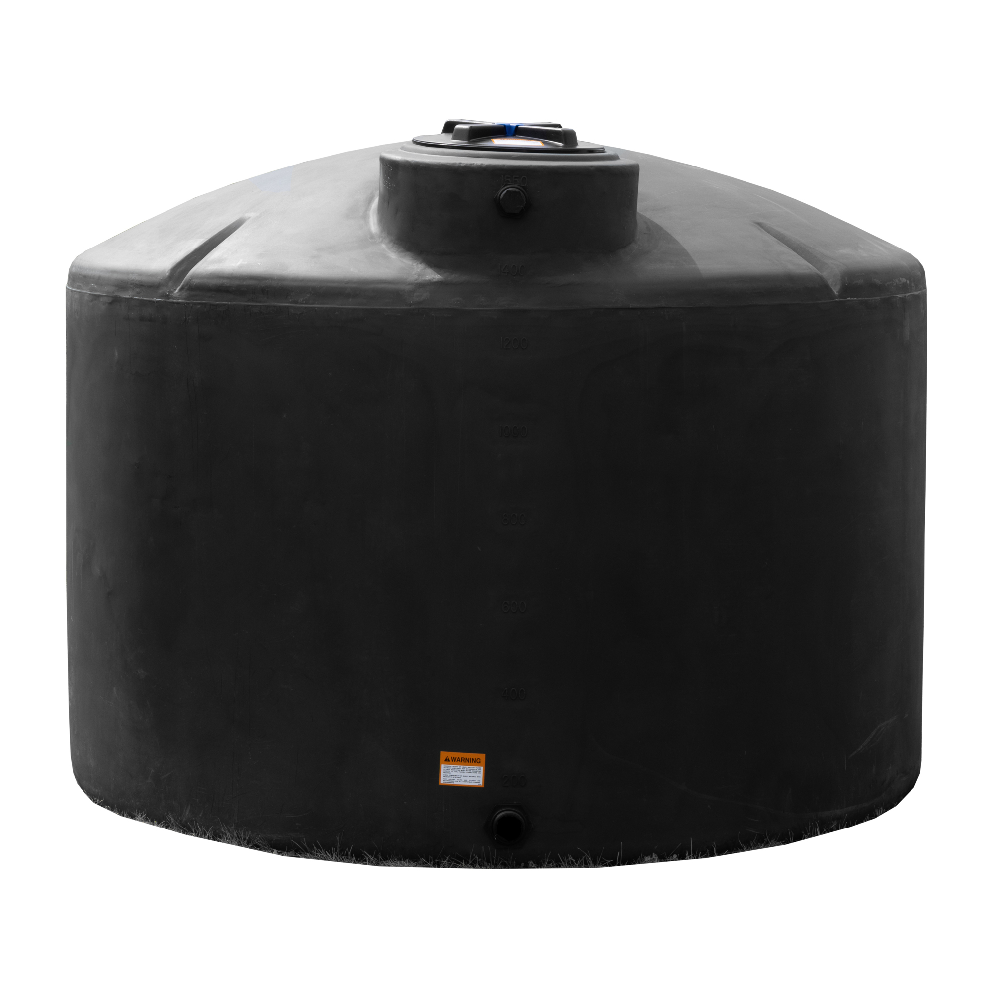 Norwesco Water Tank — 1550 Gallon, Black, UV-Stabilized Polyethylene, Heavy-Duty, Model# 40627-DS