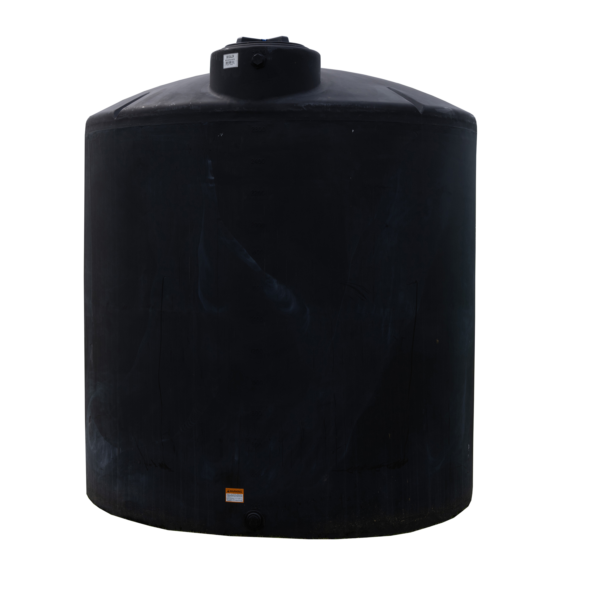 Norwesco Vertical Water Storage Tank — 2500 Gallons, FDA-Approved Resin, Black, Model# 40631-DS