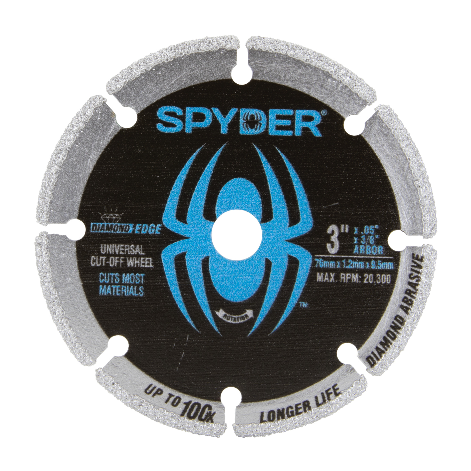 SPYDER 3-In Diamond Edge Cut-Off Wheel Model# 14003