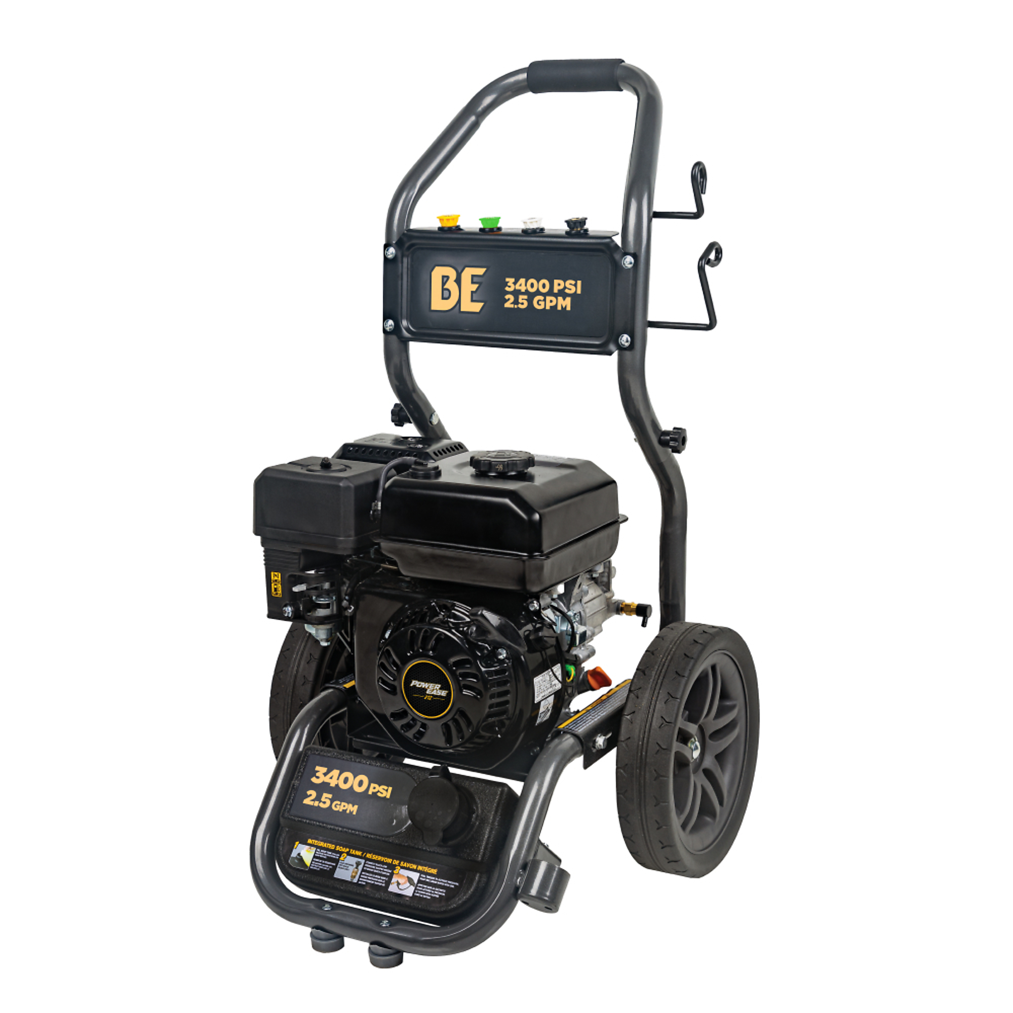 BE Power Equipment Cold Water Gas Pressure Washer — 3400 PSI, 2.5 GPM, 223cc Powerease Engine, Axial Pump, Model# BE3475PX