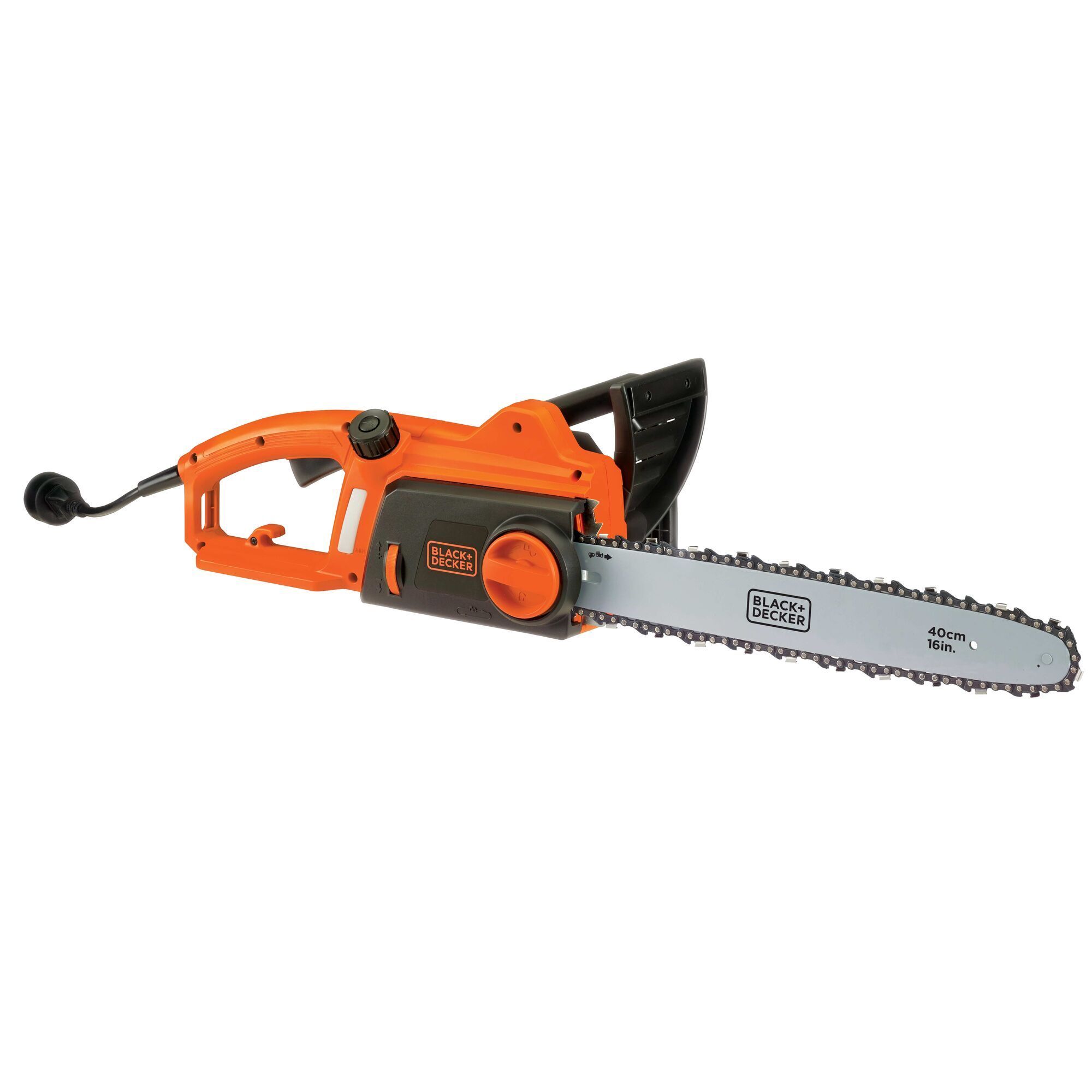 Black & Decker Corded Chainsaw — 12A, 16in., Tool-Free Chain Tensioning, Low-Kickback Bar, Model# CS1216