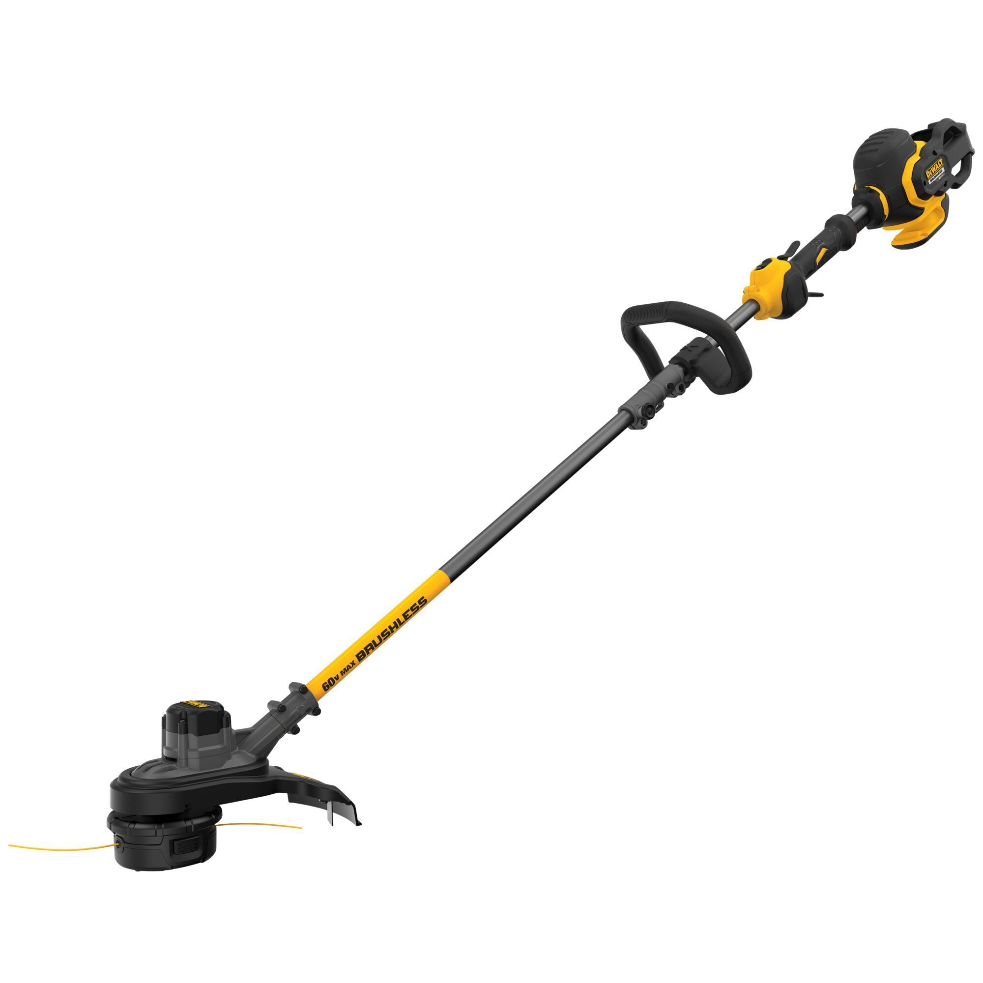 DEWALT FLEXVOLT 60V MAX Cordless String Trimmer — 15in., Brushless Motor, Lightweight, Ergonomic Design, Tool Only, Model# DCST970B