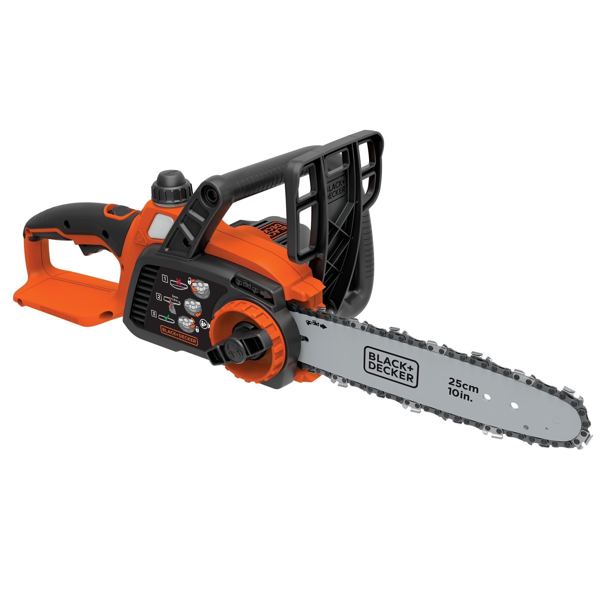 Black & Decker 20V MAX Lithium Chainsaw — 8in. Cut Capacity, Tool-Free Chain Tensioning, Model# LCS1020B