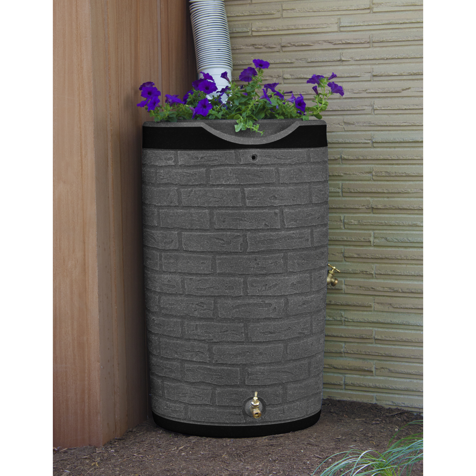 Impressions 50 Gallon Rain Barrel Kit with Overflow and Diverter