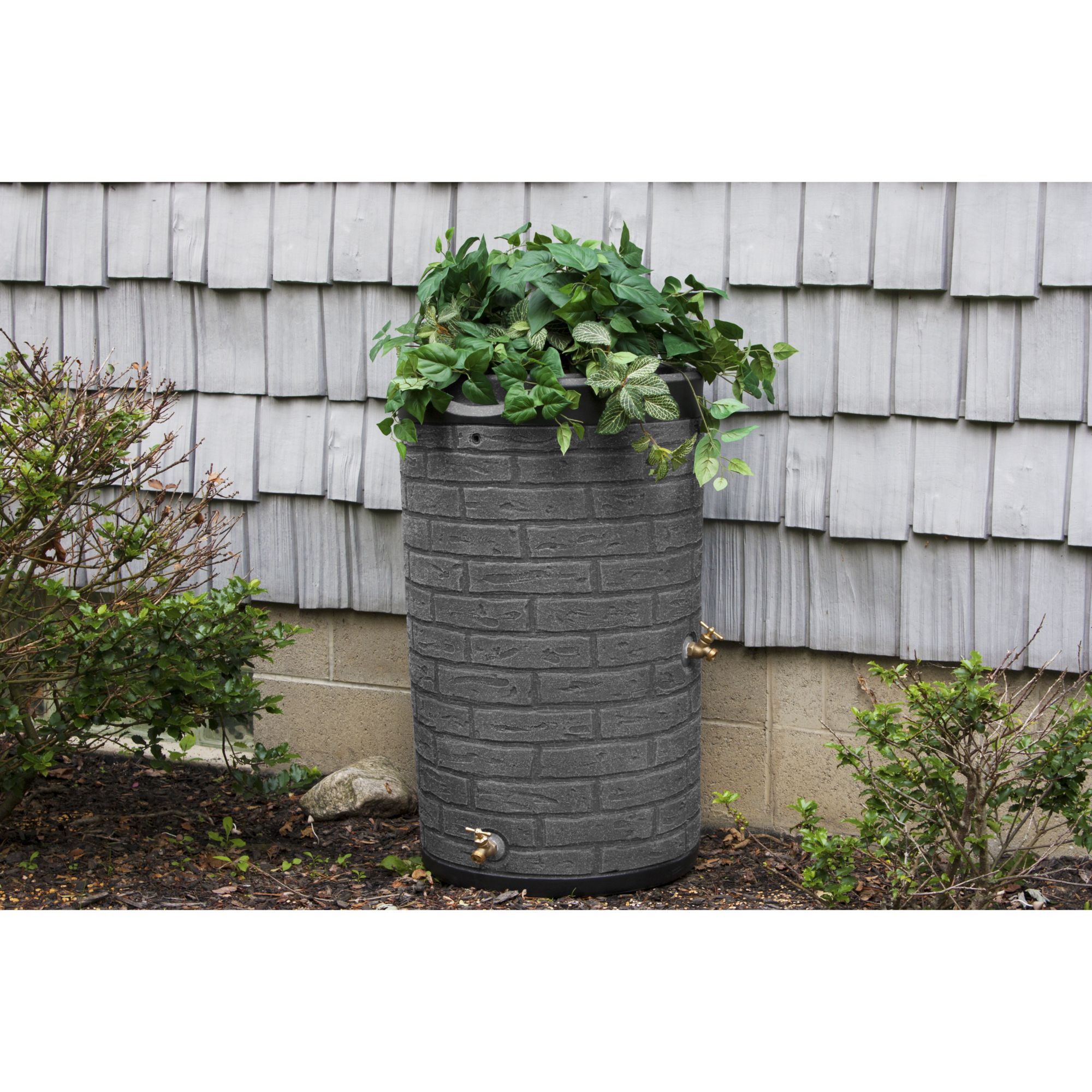 Impressions 50 Gallon Rain Barrel Kit with Overflow and Diverter - Thumbnail 2