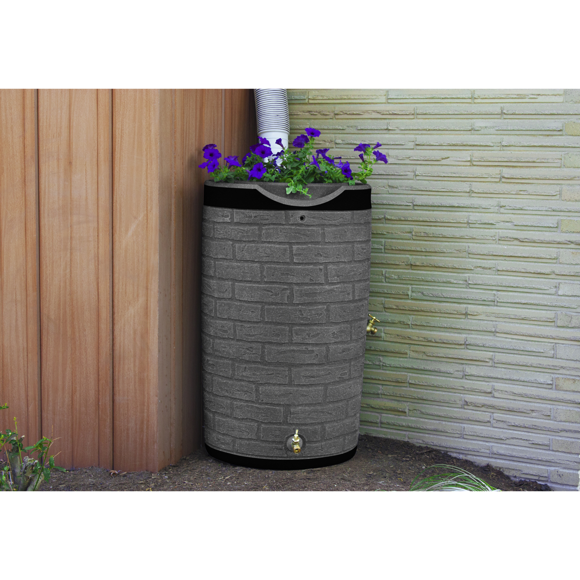 Impressions 50 Gallon Rain Barrel Kit with Overflow and Diverter - Thumbnail 5