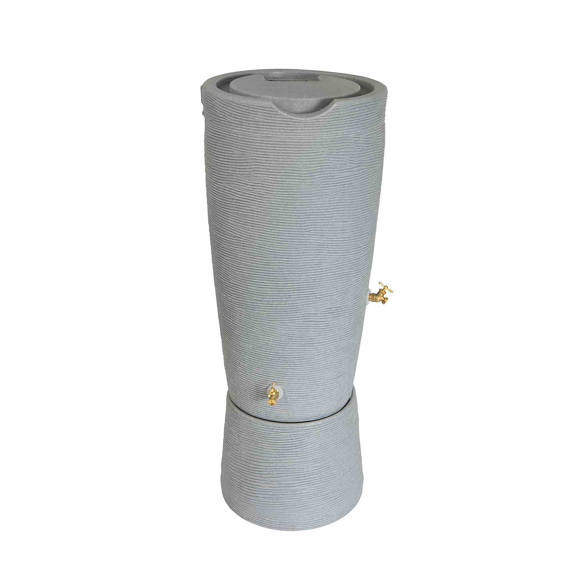 Good Ideas Impressions Stone Rain Saver Barrel with Stand — 50 Gallon, Light Granite, 2 Pcs, Model# IM-STO50-2P-LIG