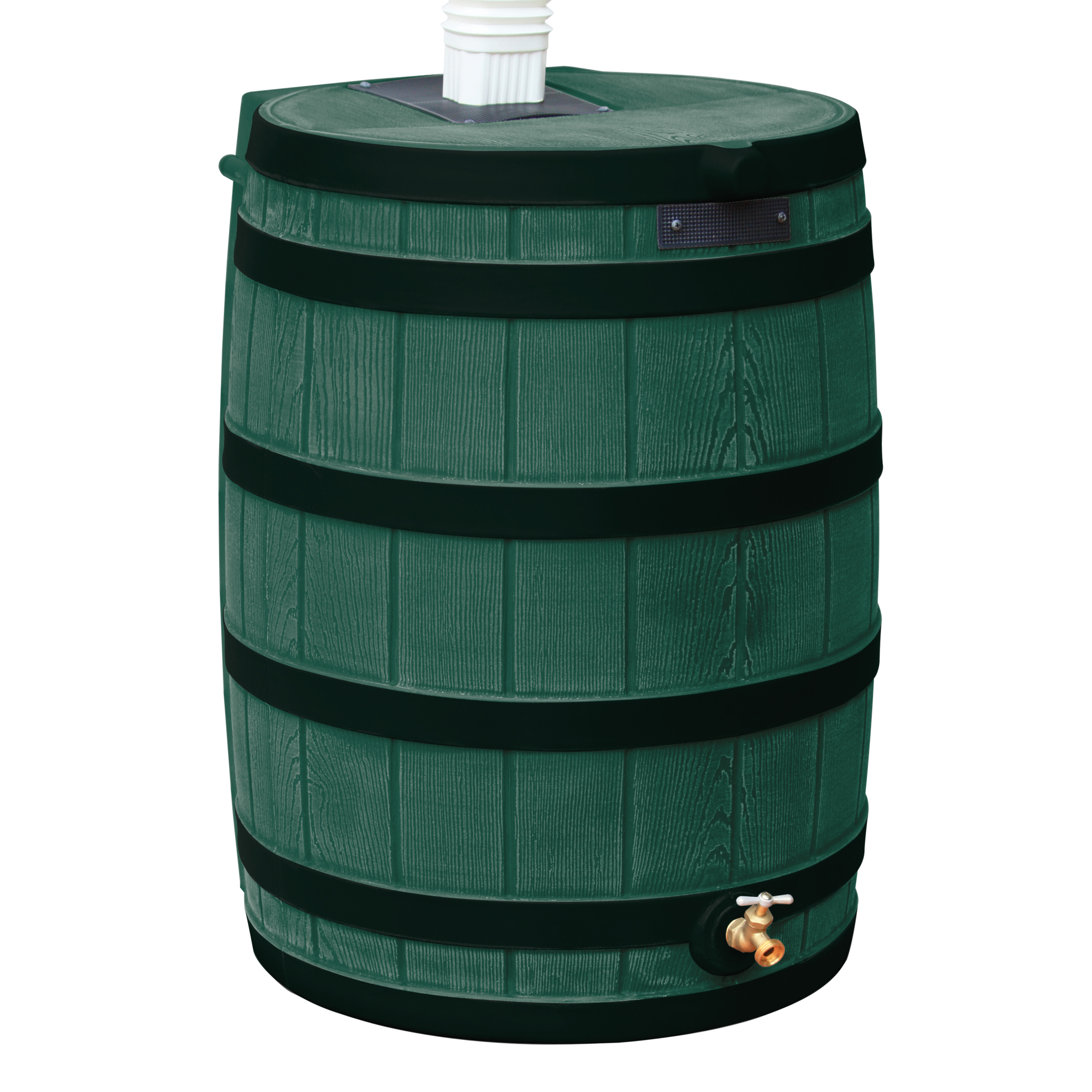 Good Ideas Rain Wizard Rain Barrel — 40 Gallon, Darkened Ribs, Green, Model# RW40-DR-GRN