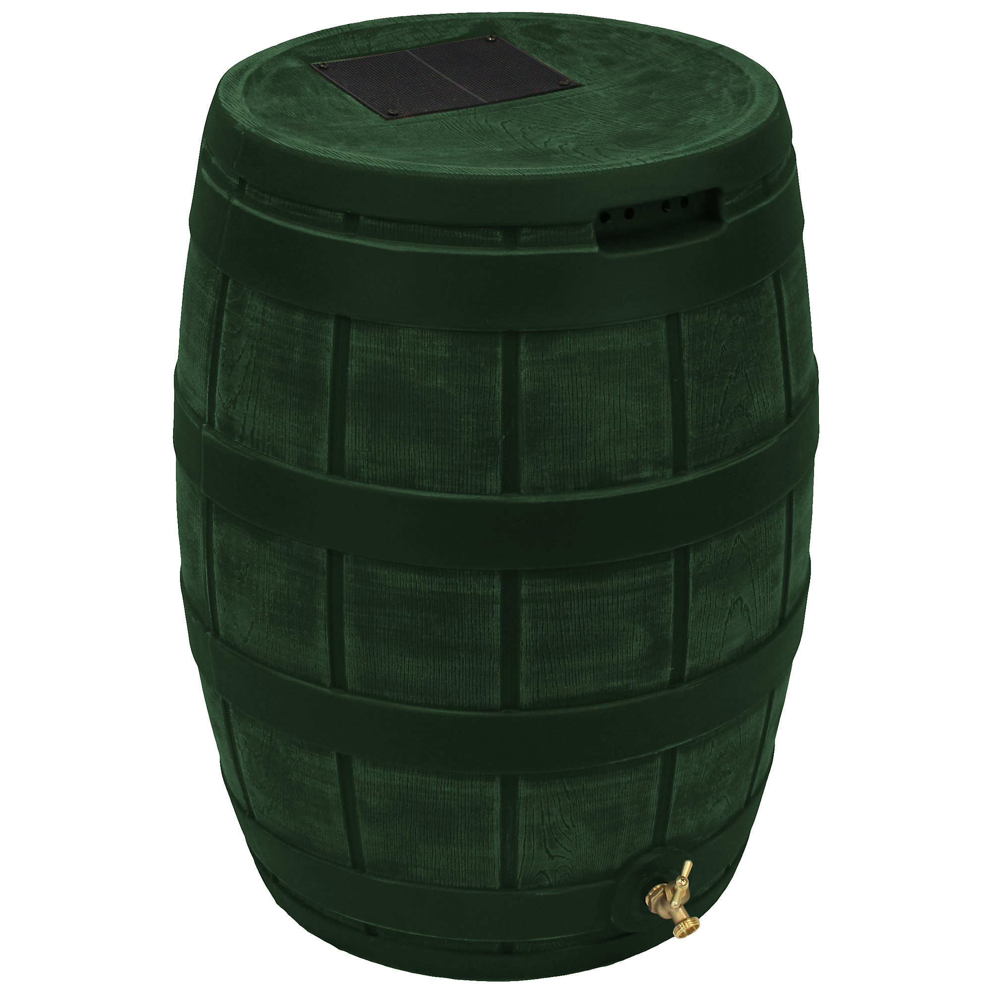 Good Ideas Rain Vault — 50-Gallon, Green, Anti-Debris Screen, Metal Spigot, Model# RVT-GRN