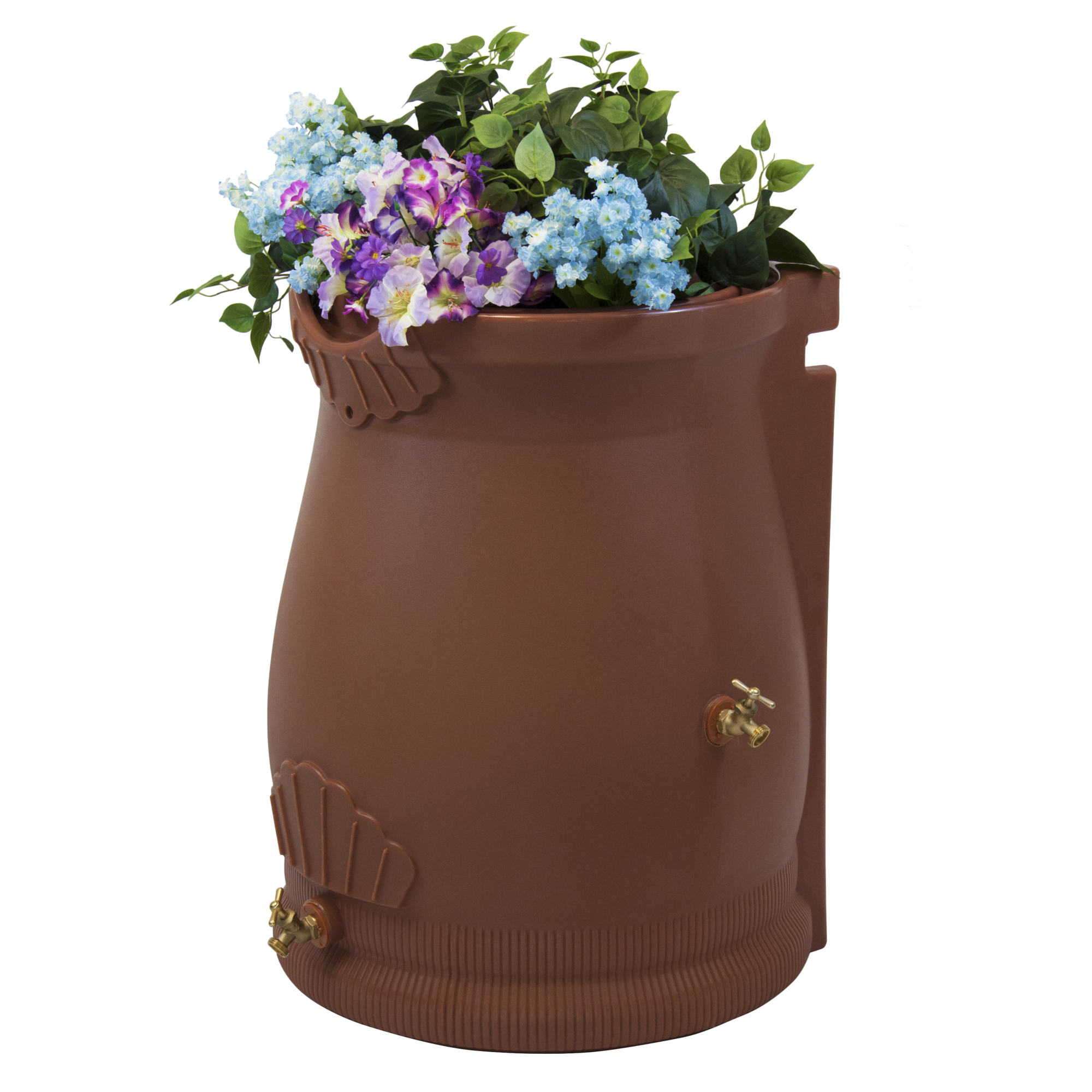 Good Ideas Rain Wizard Urn Rain Barrel — 50 Gal., Terra Cotta, BPA-Free, Model# RWURN50-TC