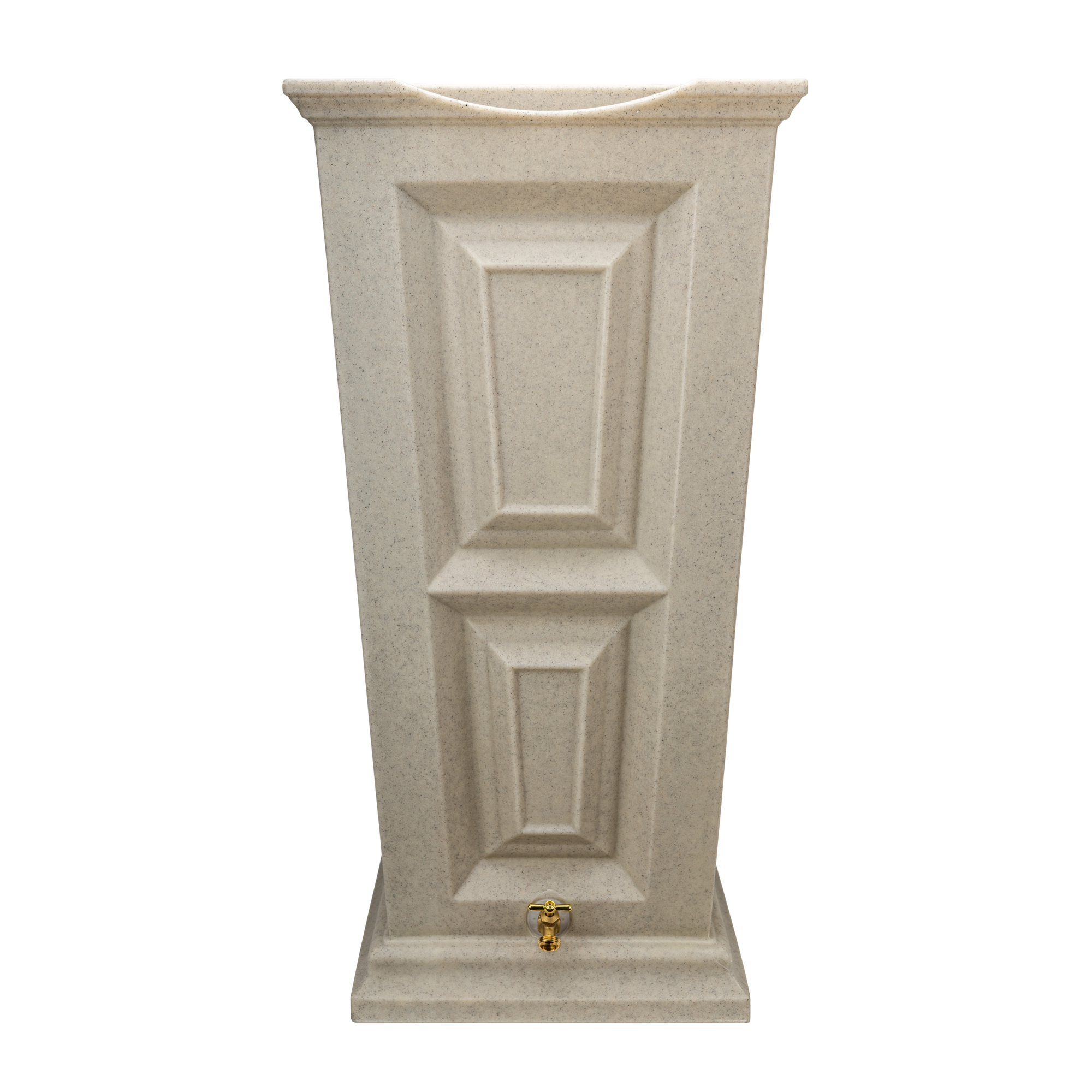 Good Ideas Savannah Rain Saver Barrel — 45 Gallon, Sandstone, Self-Draining Planter, Model# SV-RNSV45-SAN