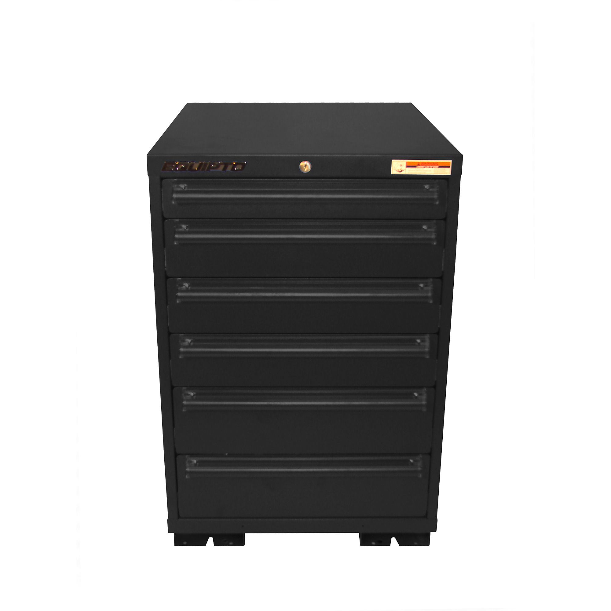 Equipto, 30in. wide Modular Drawer Cabinet- No Divider, Height 33.5 in, Width 30 in, Drawers 6 total; 1 3"h, 3 4.5"h,and 2 6"h; Model # 4433-BK; Color: Textured Black