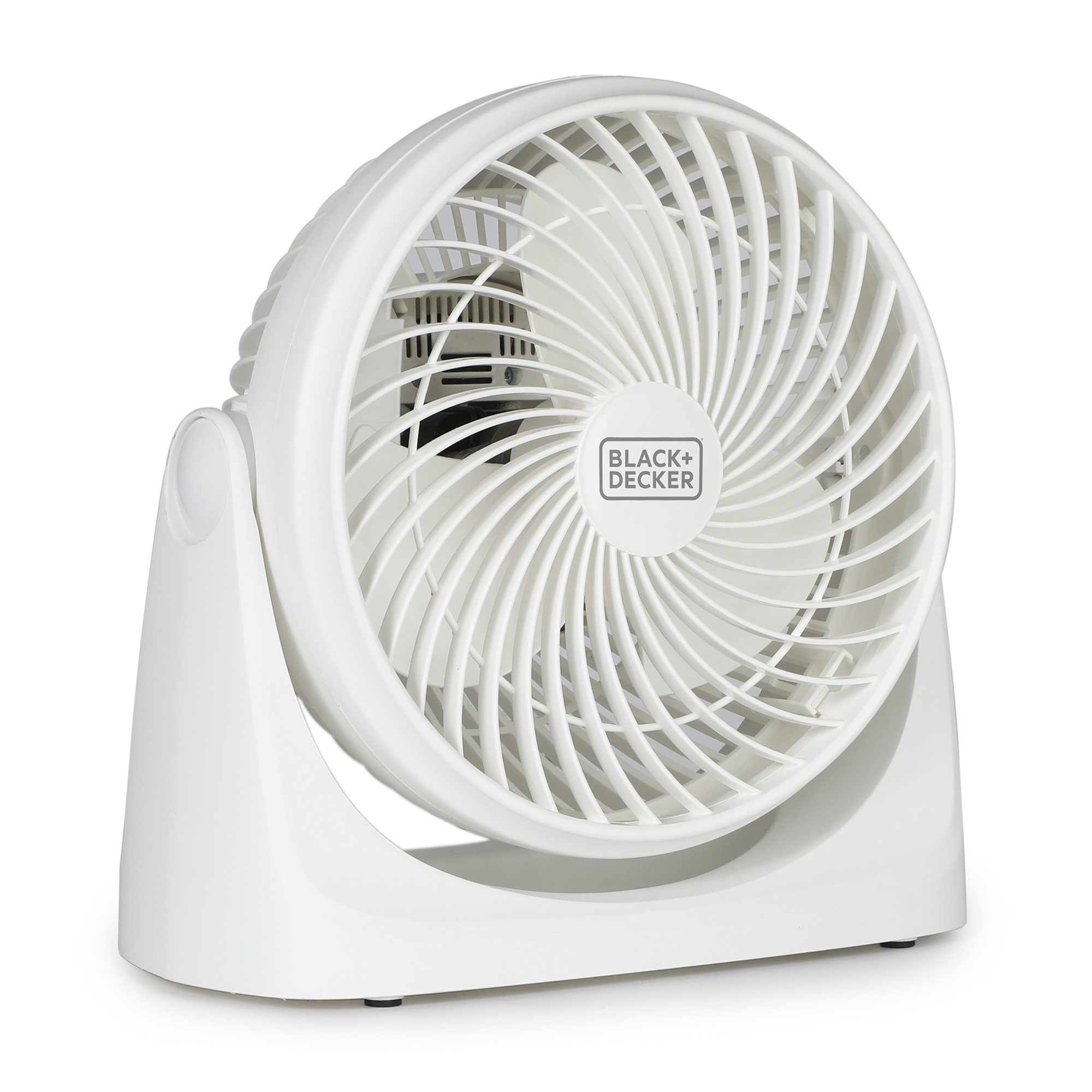 Black & Decker 7in. Portable Turbo Table Fan — 3-Speed, Adjustable Tilt, White, Model# WACBFTU107W