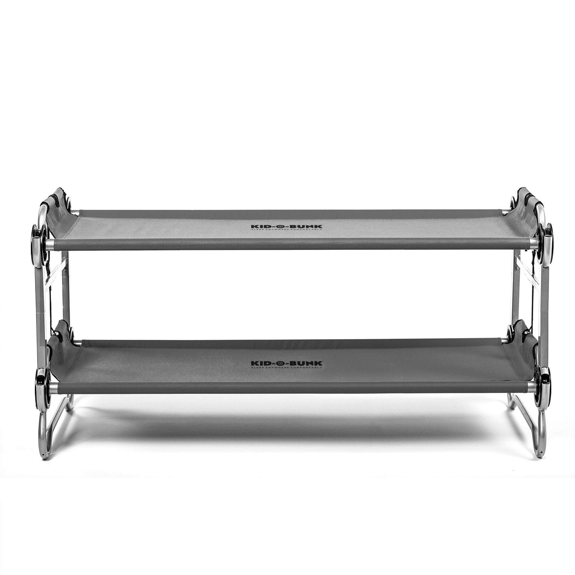 Disc-O-Bed Kid-O-Bunk Portable Cot System — Grey, 2 Cots, 200-Lb. Capacity, Model# 31205B