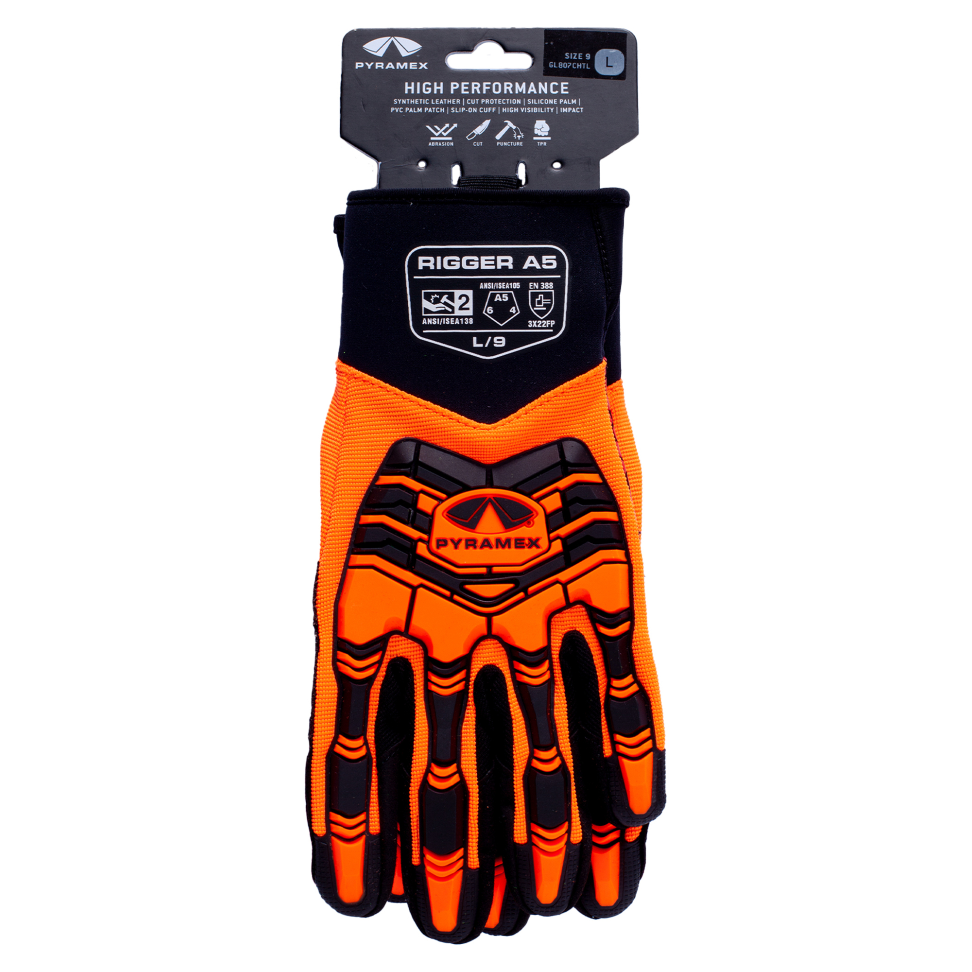 Pyramex Gloves HighImpactTPR Silicone A5 Palm X3