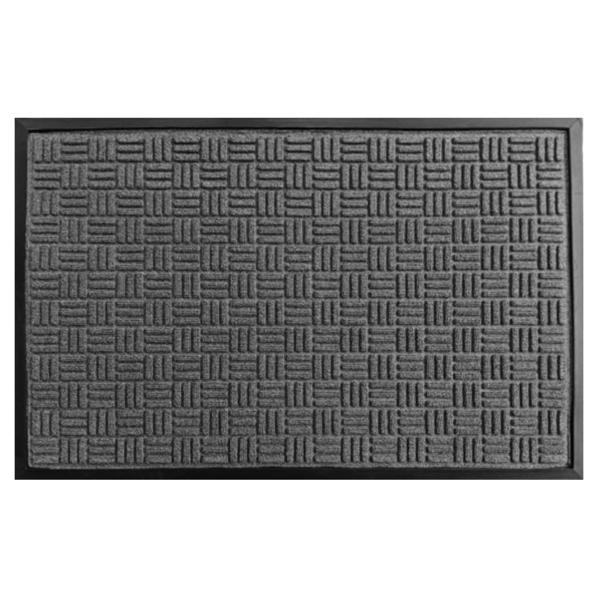 Rhino Mats Commercial-Grade Entrance Mat — 3ft. x 5ft. x 3/8in., Crosshatch, Indoor/Outdoor, Charcoal, Model# CROSS-3660CH