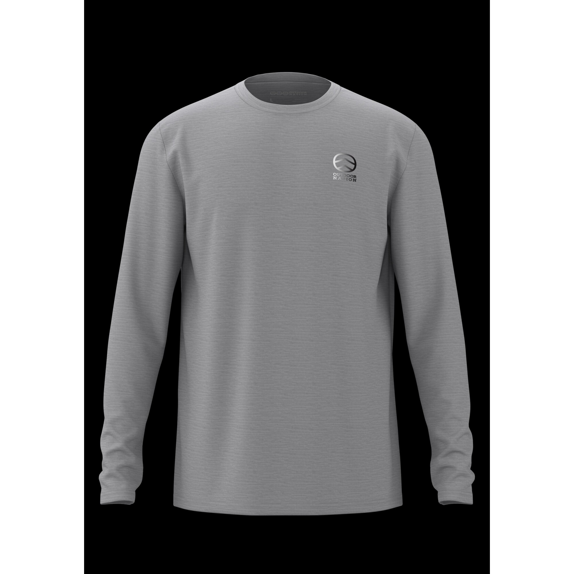 Outdoor Nation Atlantic Long-Sleeve T-Shirt, Black Alloy, Large