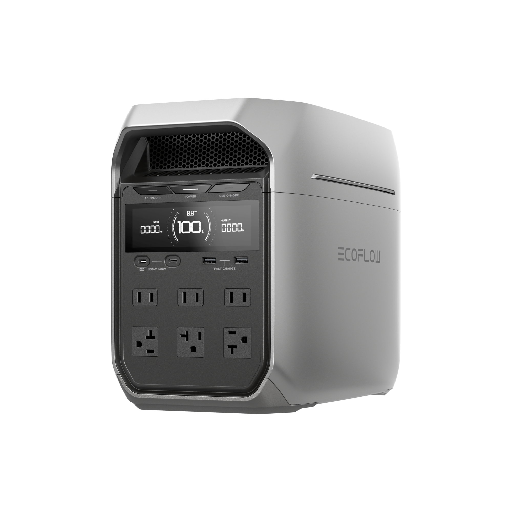 EcoFlow DELTA 3 Plus Portable Power Station, 1800W Output, X-Boost 2600W, Model# EFDELTA3P-US-CBox