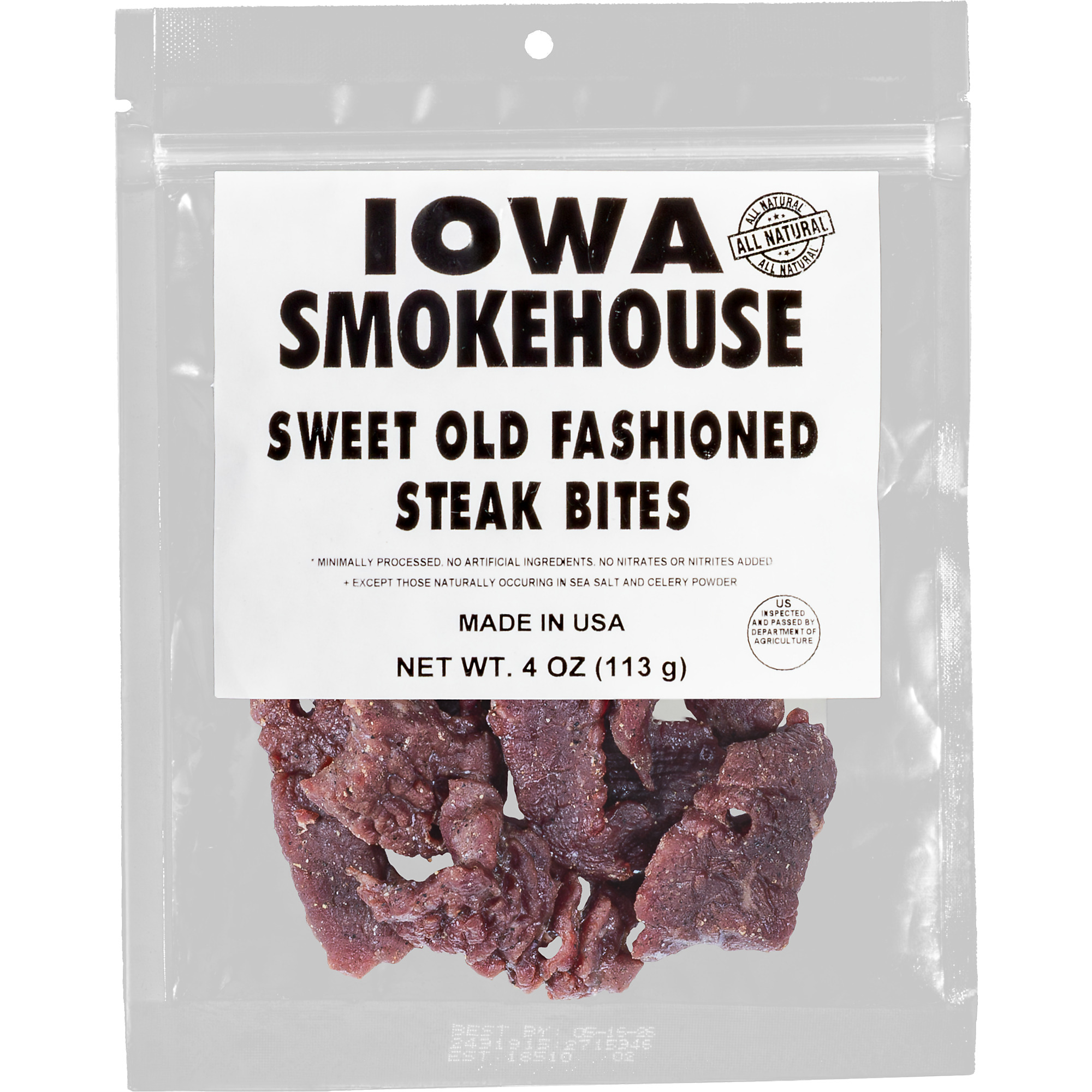 Iowa Smokehouse 4 oz Steak Bites Sweet Old Fashioned