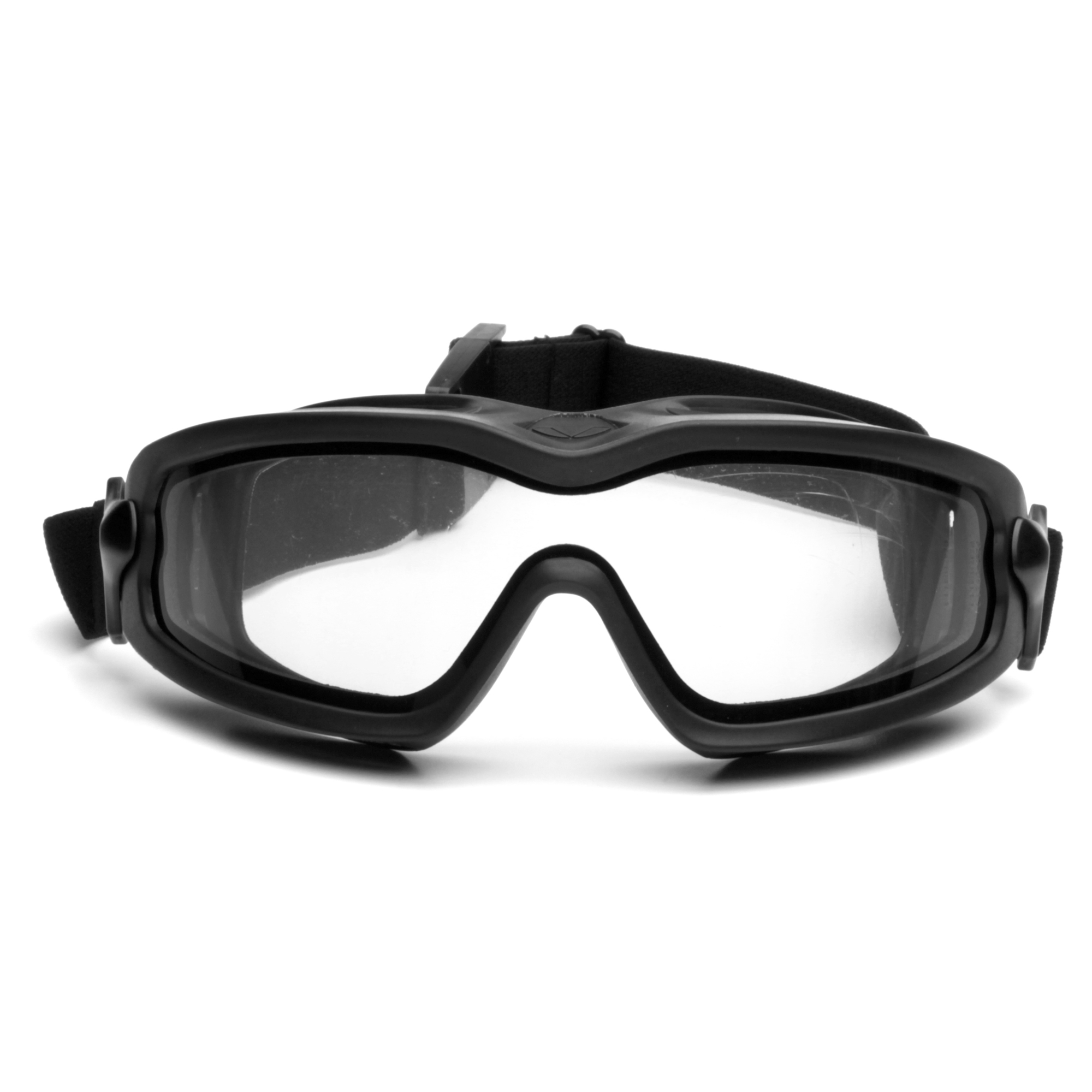 Pyramex Safety V2G Plus Safety Glasses — Black Frame, Dual Clear Anti-Fog Lens, Model# GB6410SDT