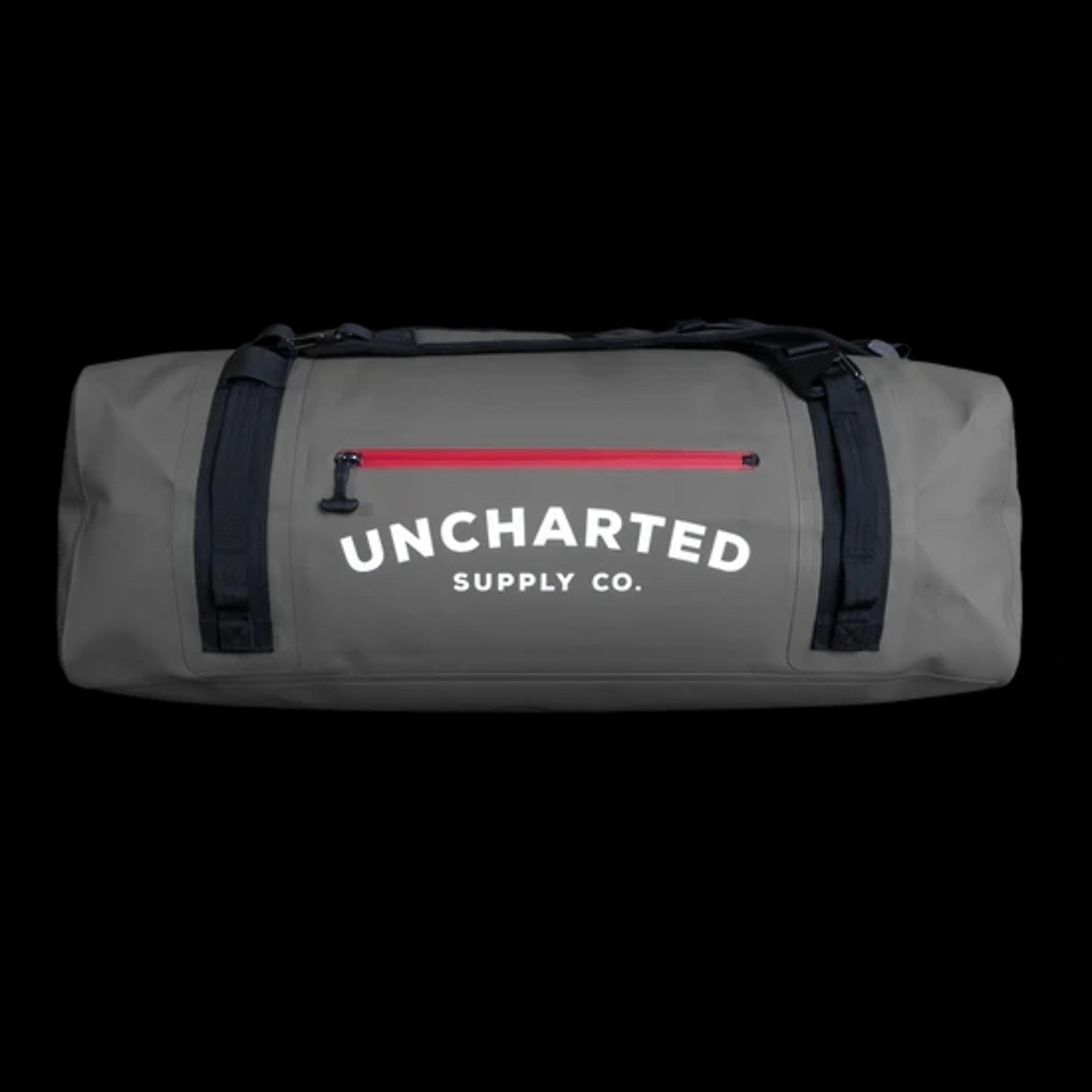 Uncharted Supply Co Vault Duffel Bag — 65L, Waterproof, Air-Valve, Multiple Attachment Points, Gunmetal, Model# BA-D6F-60L-GM