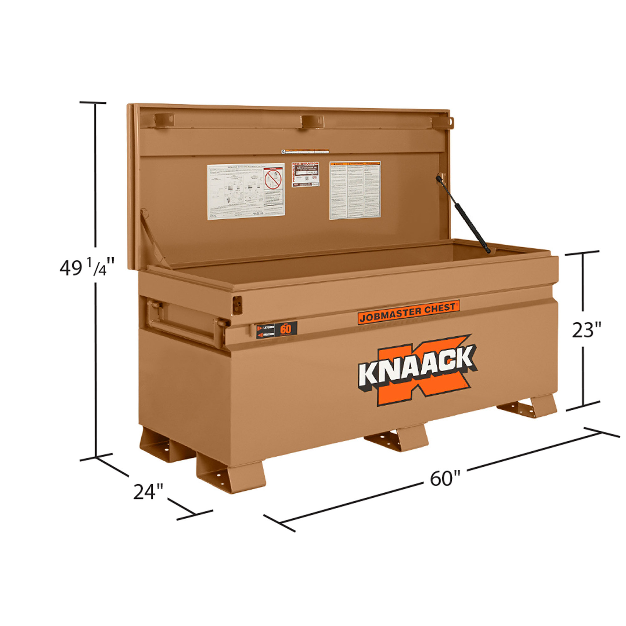 KNAACK Jobmaster Tool Box, 20.25 Cu. Ft., 60in.W x 24in.D x 28.25