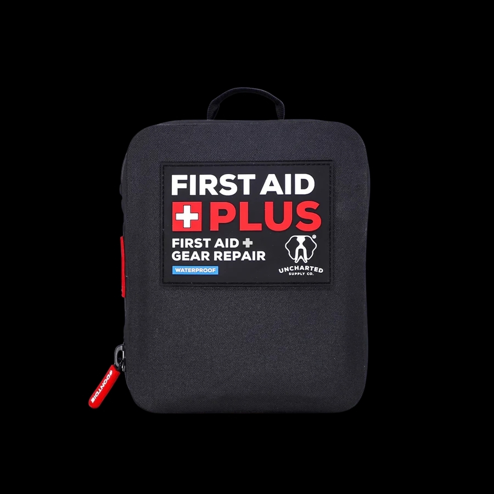 Uncharted Supply Co First Aid Plus Survival Kit — 92 Pieces, 600D Tarpaulin, Waterproof, Model# SU-F2R-U-BK