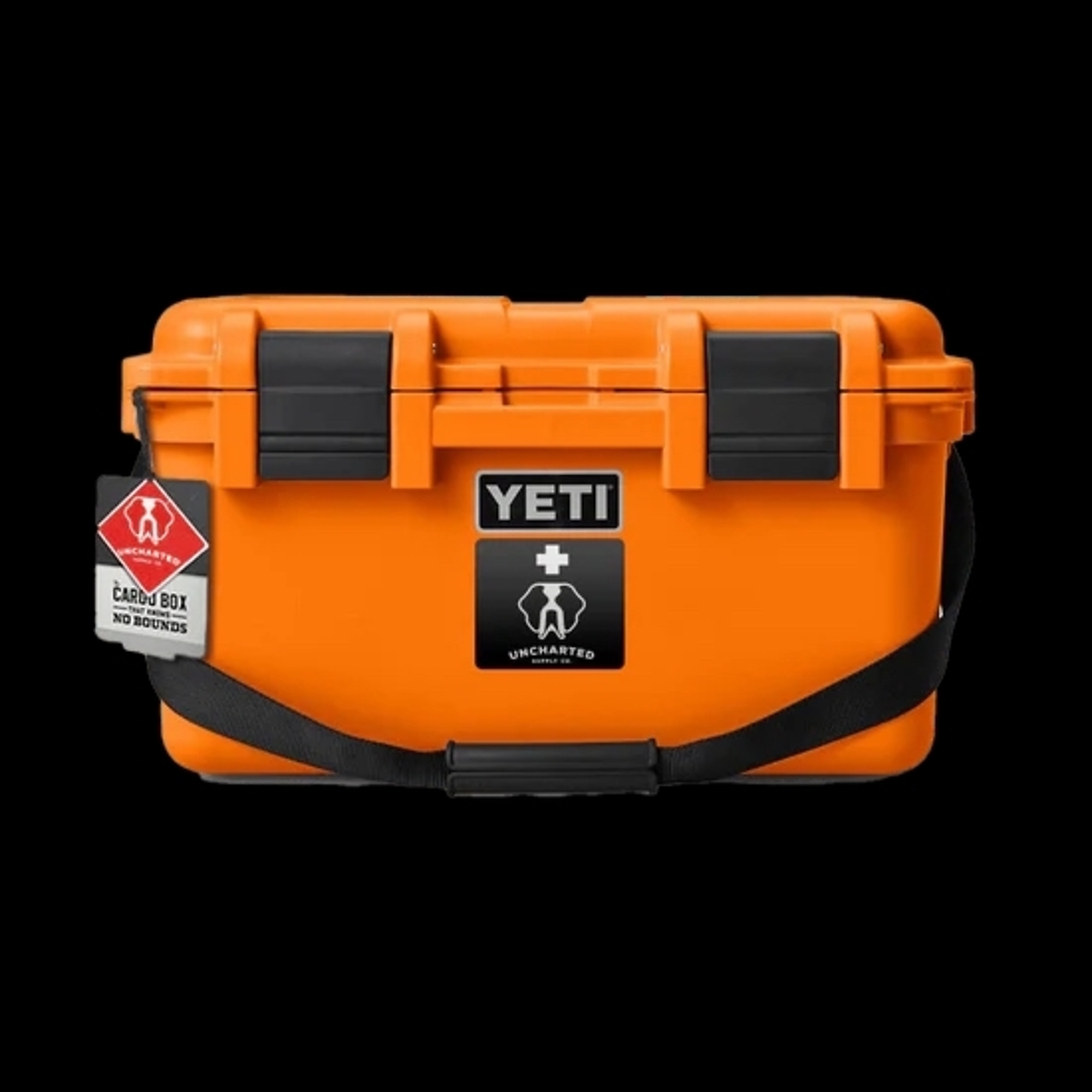 Uncharted Supply Co The Basecamp Survival Kit — 4 Person, 72-Hour, 30L Yeti GoBox, Orange, Model# CO-Y7T-U-OR