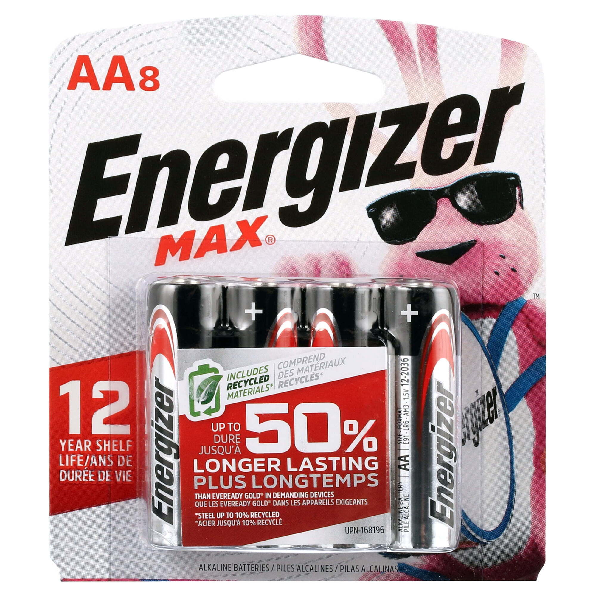 Energizer MAX 8-Pack AA Batteries, Model #E301033719 | Northern Tool