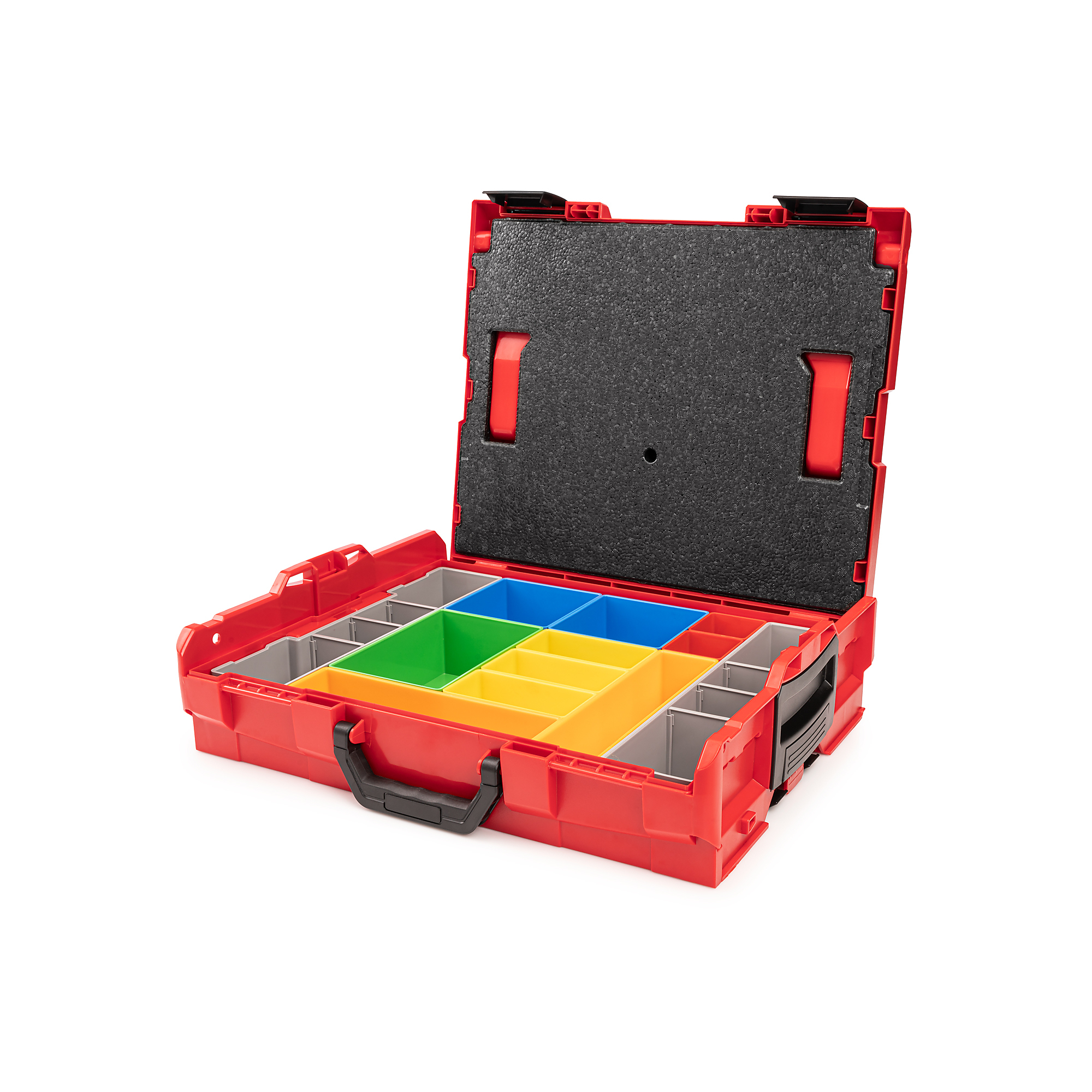 TEKTON Shallow Stacking Tool Box (L-BOXX 1) with 12-Piece Organizer Bin Set and Lid Insert | OLB91012
