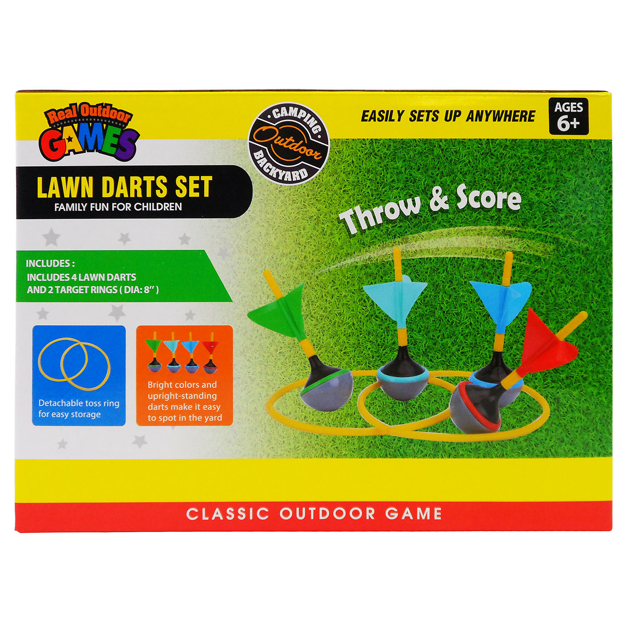 Real Outdoor Games Outdoor Lawn Dart Set, 6-Pc.