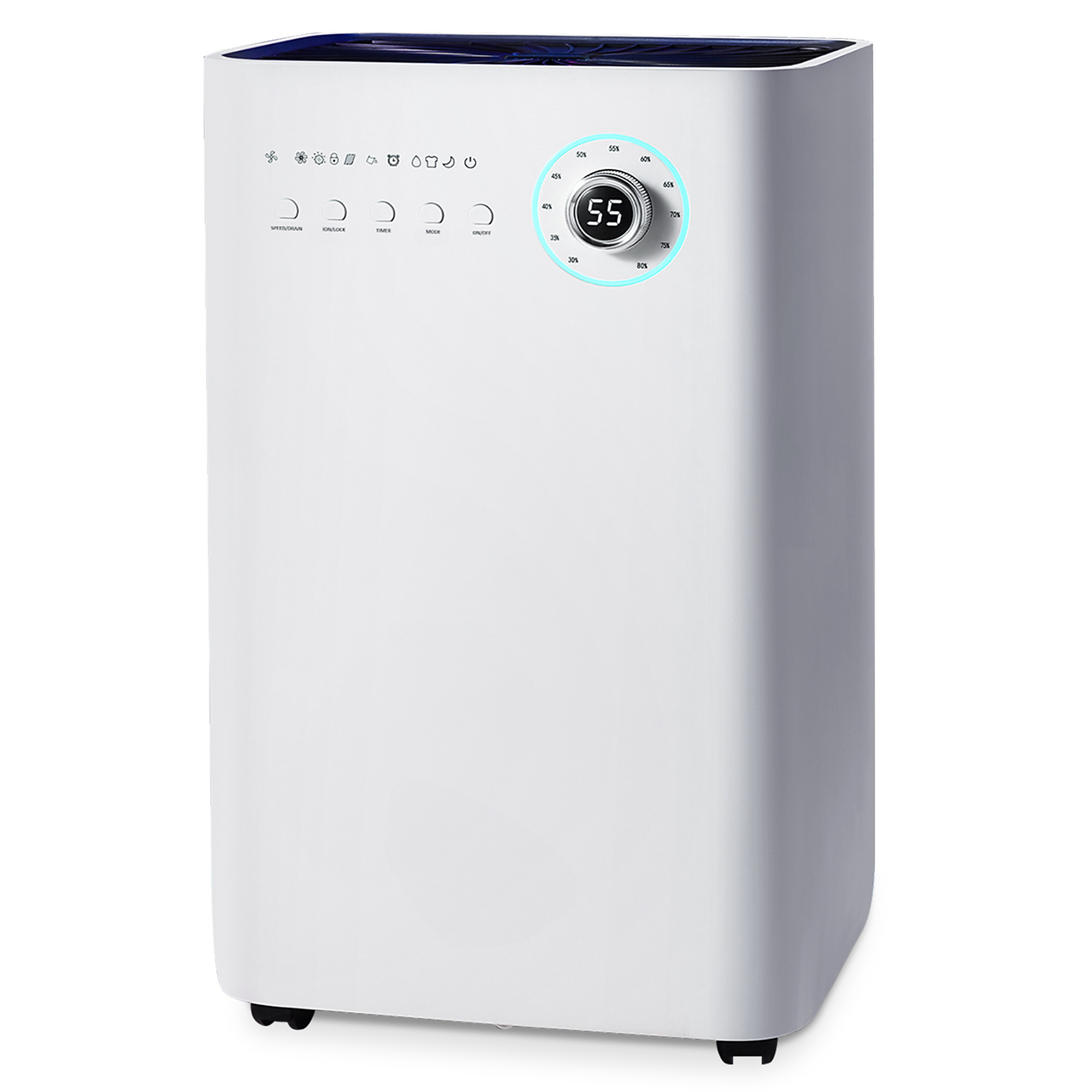 EdenDirect Dehumidifier — 50 Pt. Capacity, 4500 Sq. Ft. Coverage, 3 Operation Modes, Air Filter, White, Model# NTE-OL20-D025B