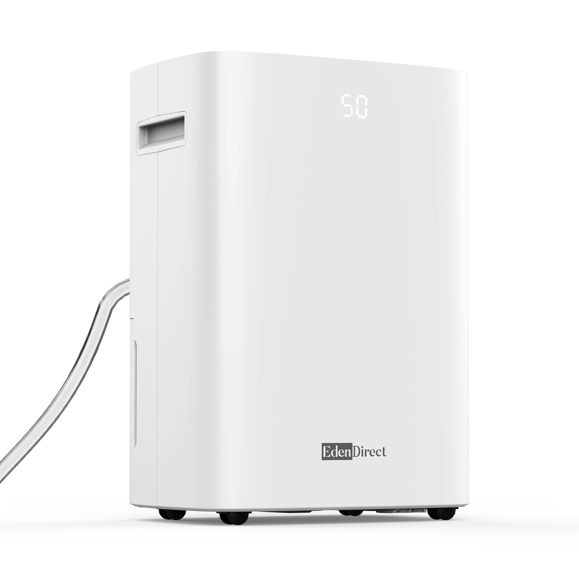 EdenDirect Dehumidifier — 100 Pint, 5,500 Sq. Ft. Coverage, White, Energy-Saving, Auto-Off, Model# NTE-EDH1-80P