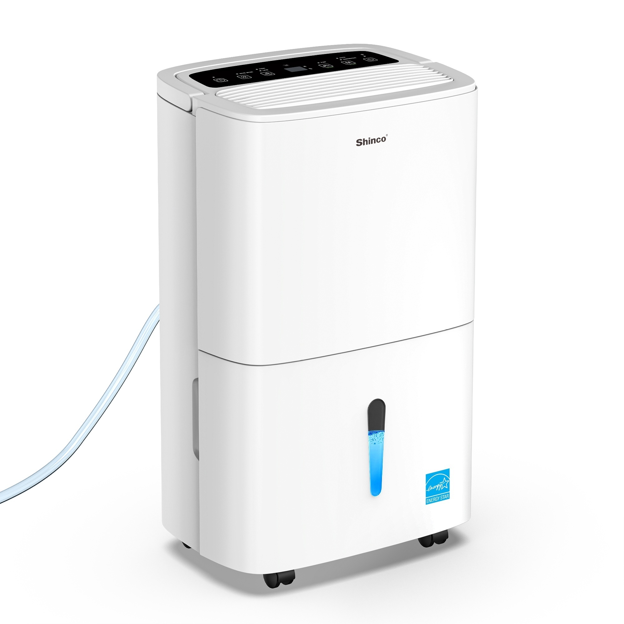 EdenDirect Dehumidifier with Pump — 150 Pints, 7,000 Sq. Ft. Coverage, Auto Defrost, Dry Clothes Function, 24-Hour Timer, White, Model# NTE-SDZ1-150P