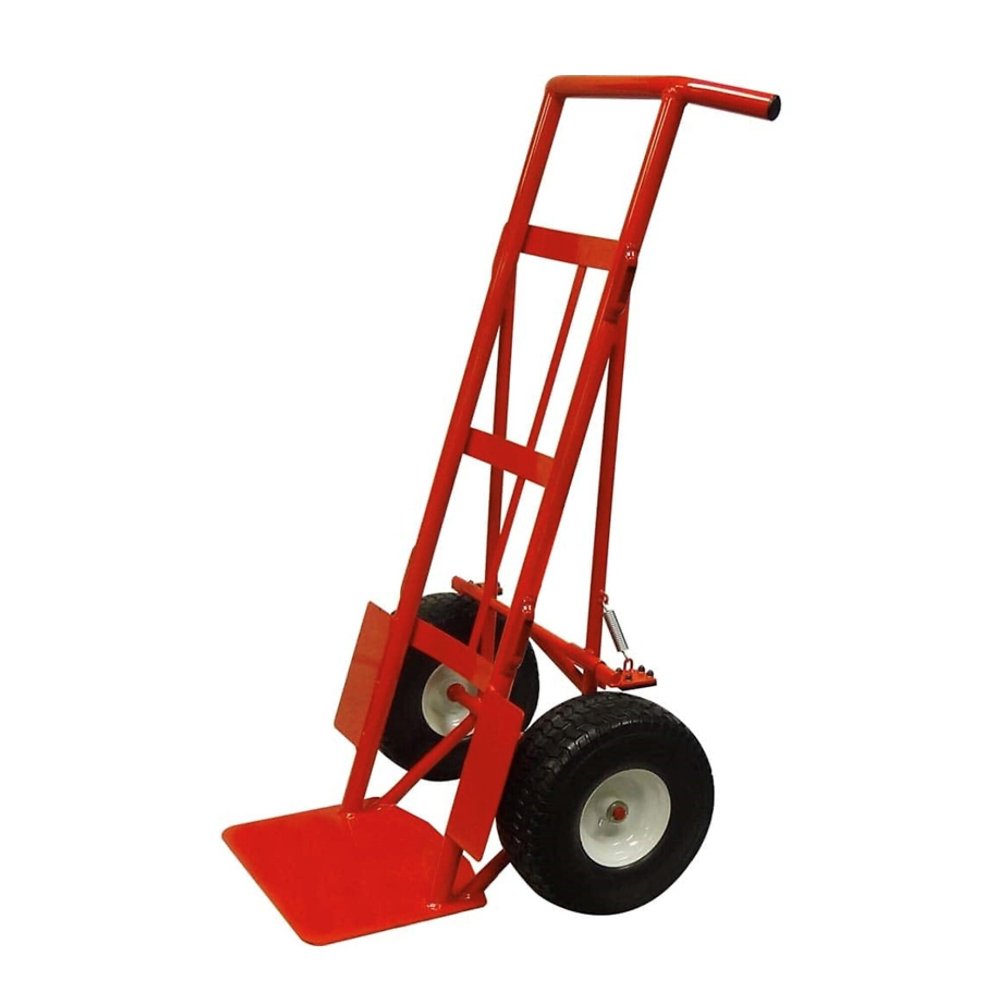 AZ Hand Trucks Standard AT Hand Truck — 1000-Lb. Capacity, 2 Flat-Free Tires, Extended Base Plate, Red, Model# D104-EF-RD01