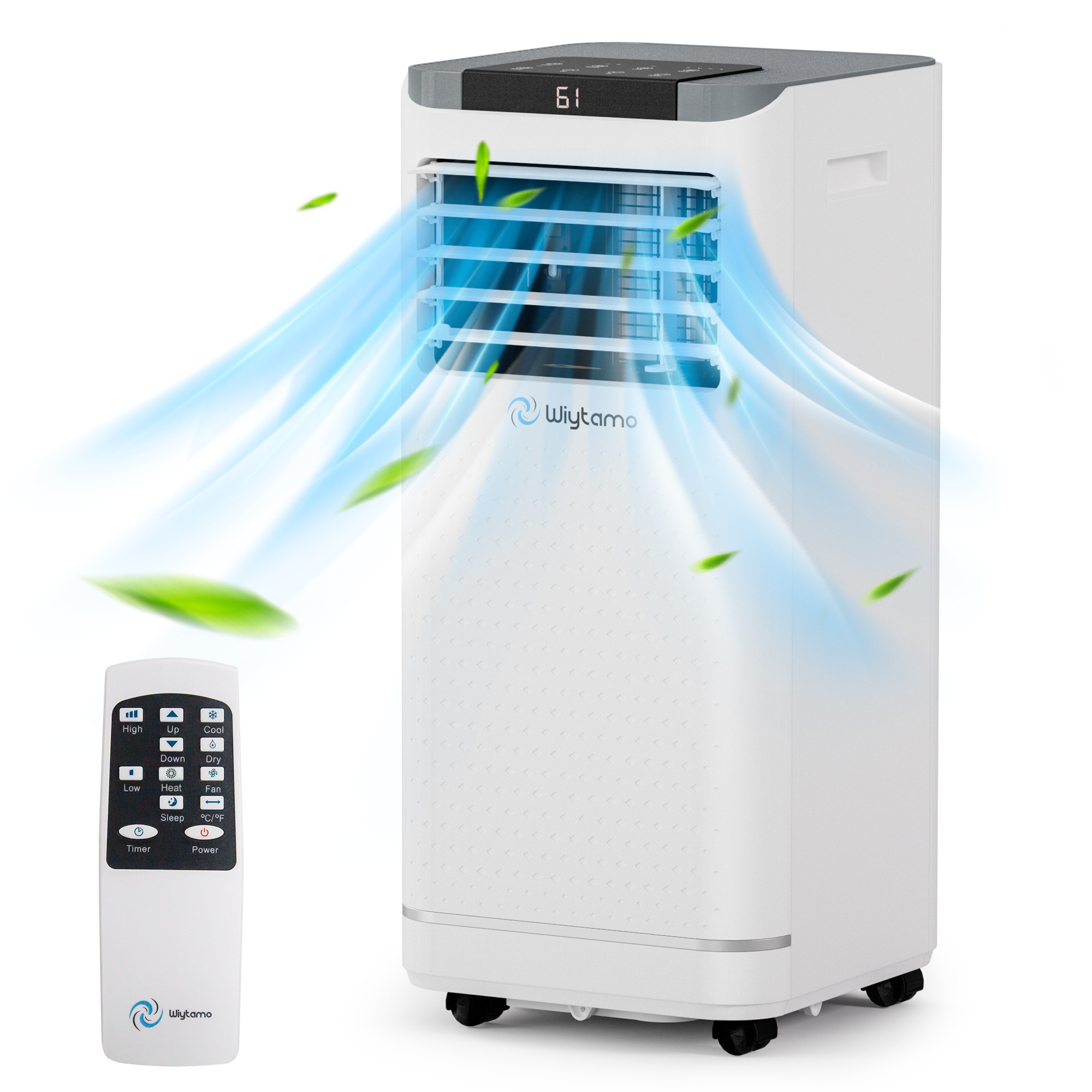 EdenDirect Portable Air Conditioner — 6,000 BTU, Cools 450 Sq. Ft., Heater, Dehumidifier, Remote, White, Model# NTE-OX-10KH