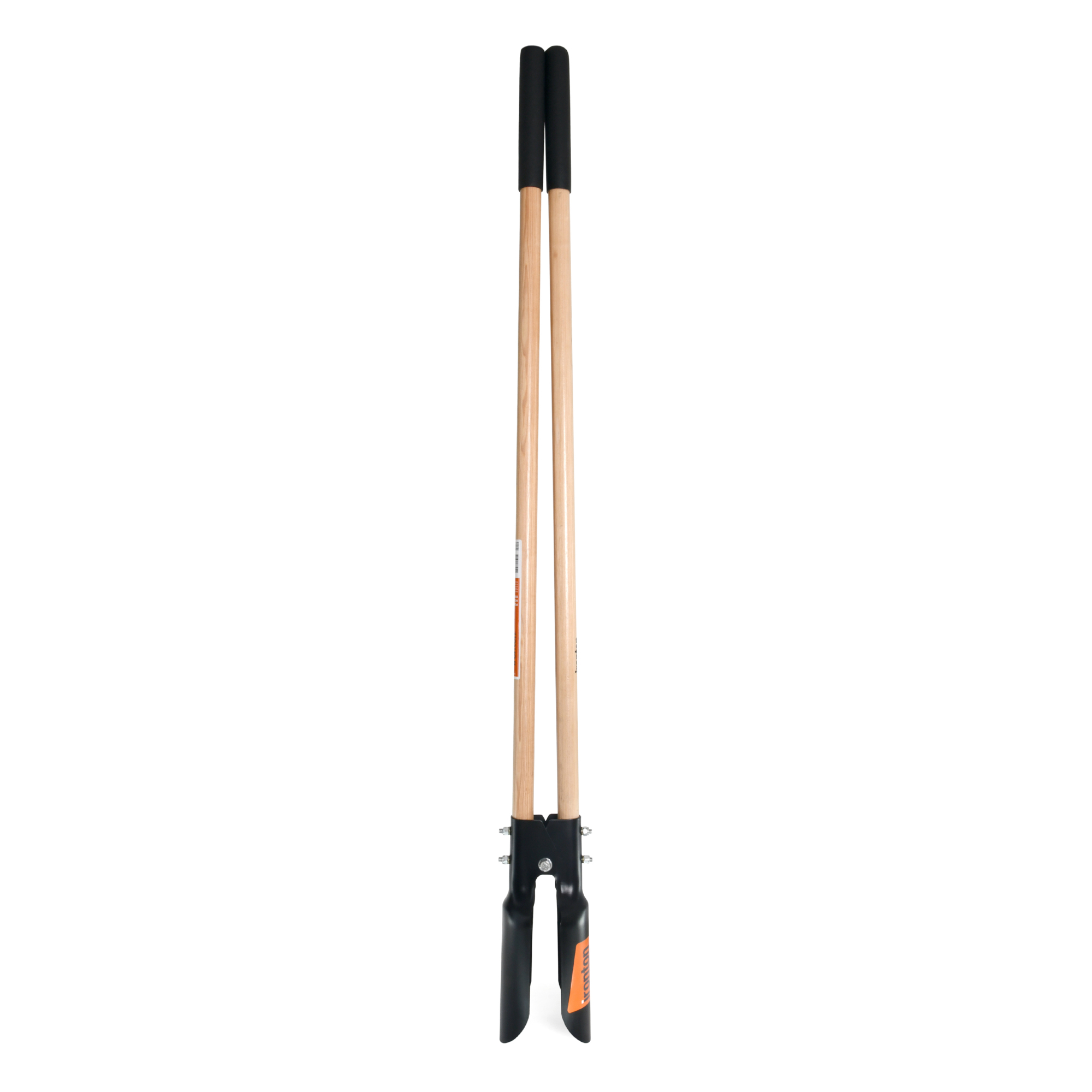 Ironton Post Hole Digger, Tempered Steel Blades, Dual 48in. Hickory Handles