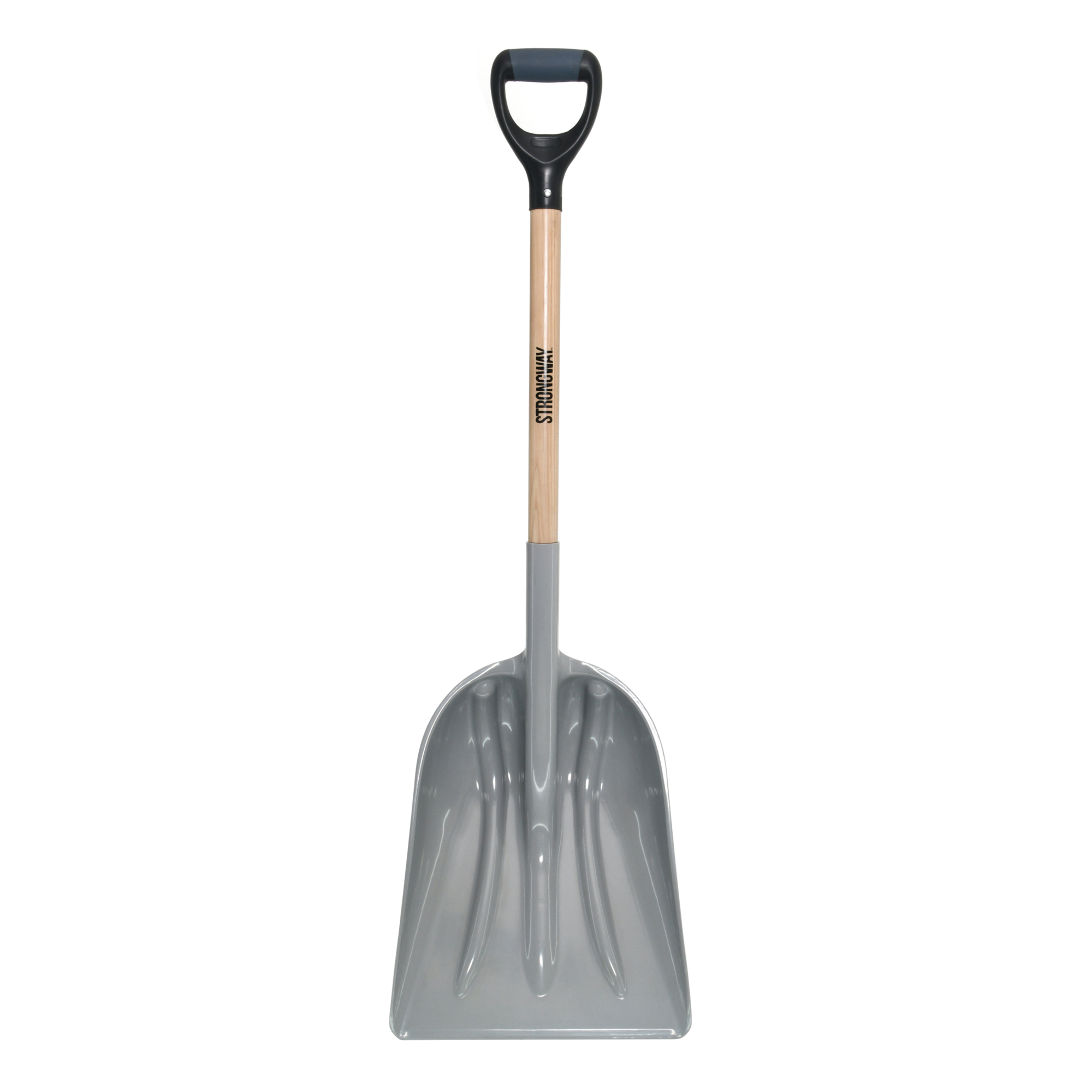 Strongway Poly Scoop Shovel, 14.17in. ABS Blade, 24in. Wood D-Handle