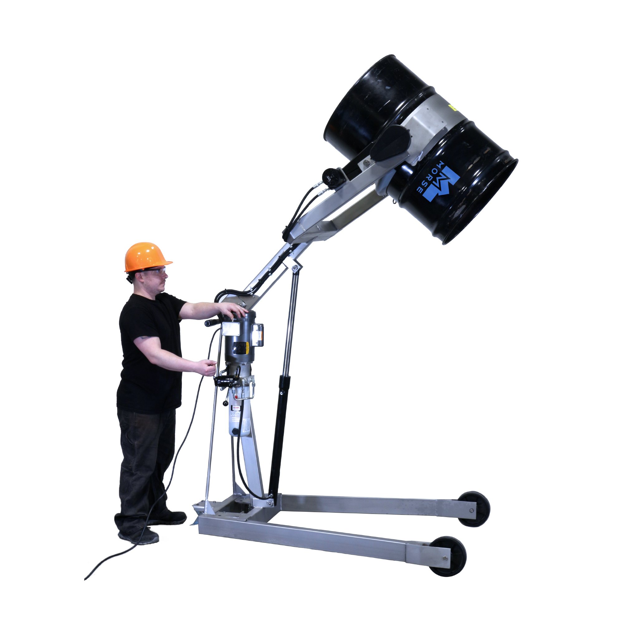 Morse Hydra-Lift Karrier with 72in. maximum dispensing height, 1-Phase 60Hz AC motor drum lift and tilt controls