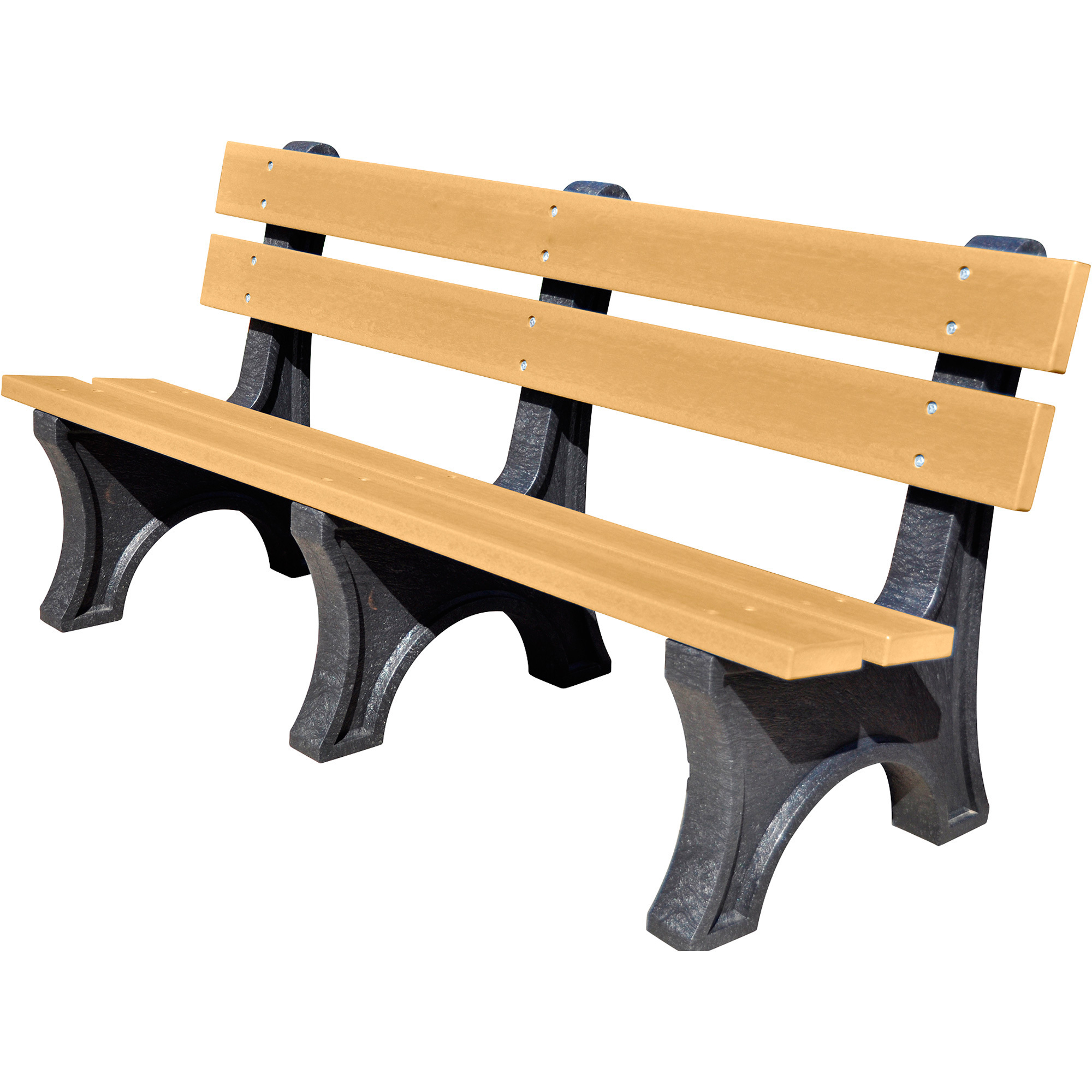 UltraSite 6ft. Recycled Plastic Bench Kit, Cedar/Black, Model# 21-CDR6 ...