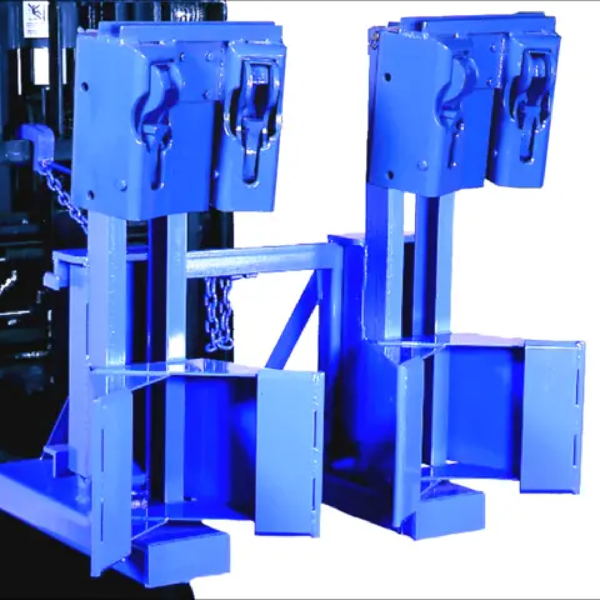 Morse Forklift Attachment, 2 Drum Handler, 2 Heads Per Drum, 1500lb. Capacity Per Drum Fork Pockets are 16.5in. Apart