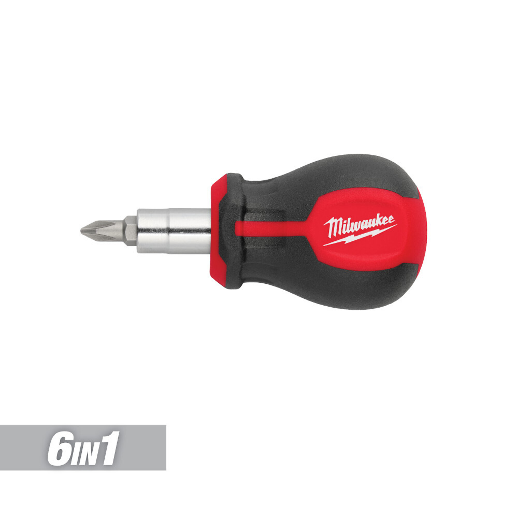 Milwaukee 6-IN-1 Stubby Multi-Bit Screwdriver, Model# 48-22-2762