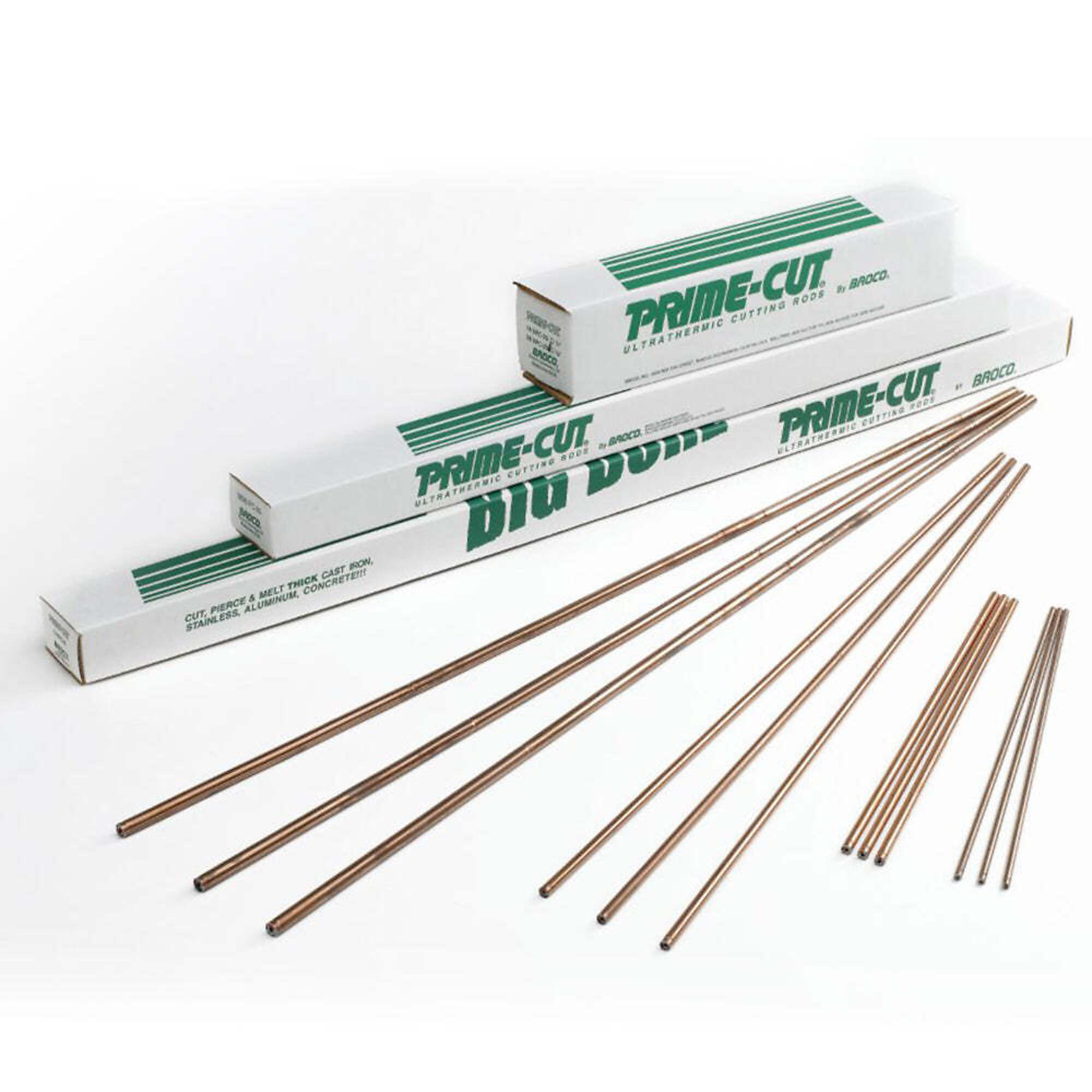 Broco Exothermic Cutting Rods — 1/4in. x 18in., 50 Rods per Box, Model# PC/1418-50