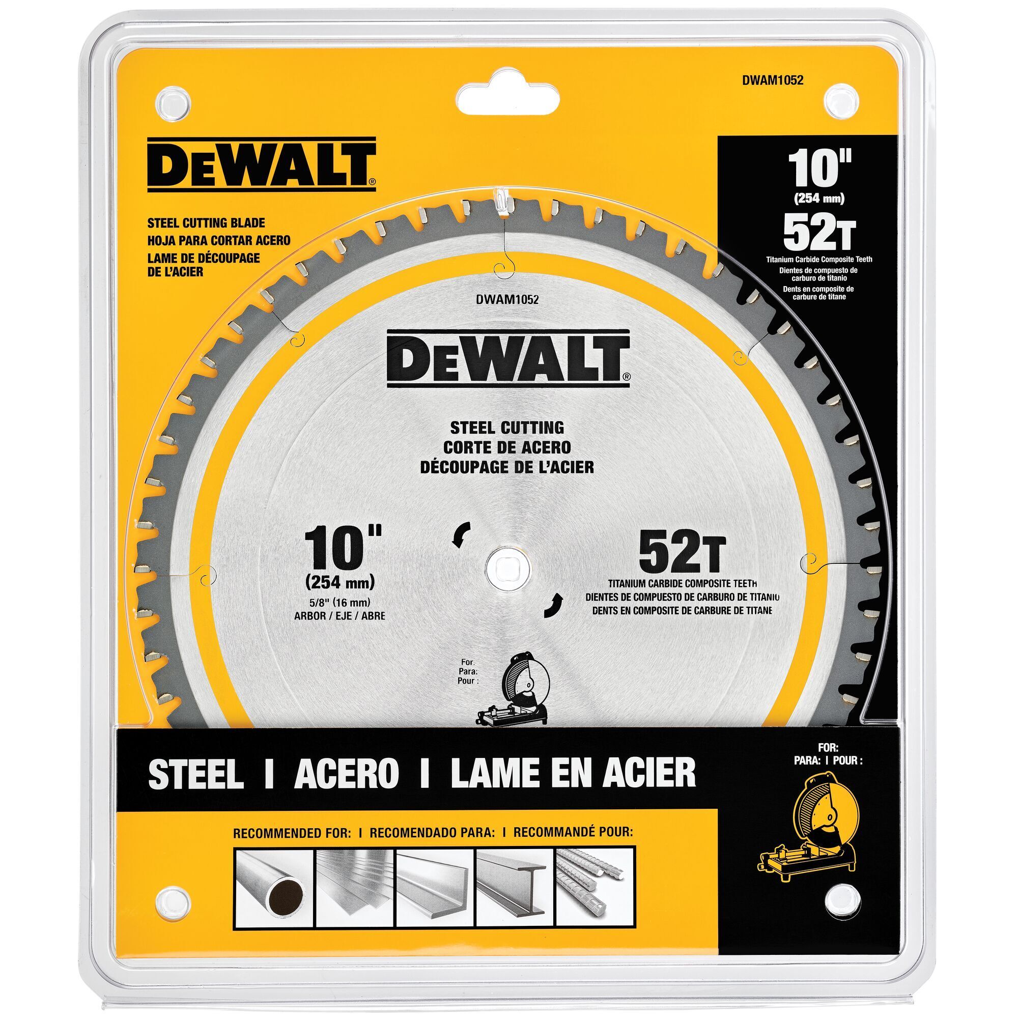 DEWALT 10In 52T Metal Saw Blade DWAM1052