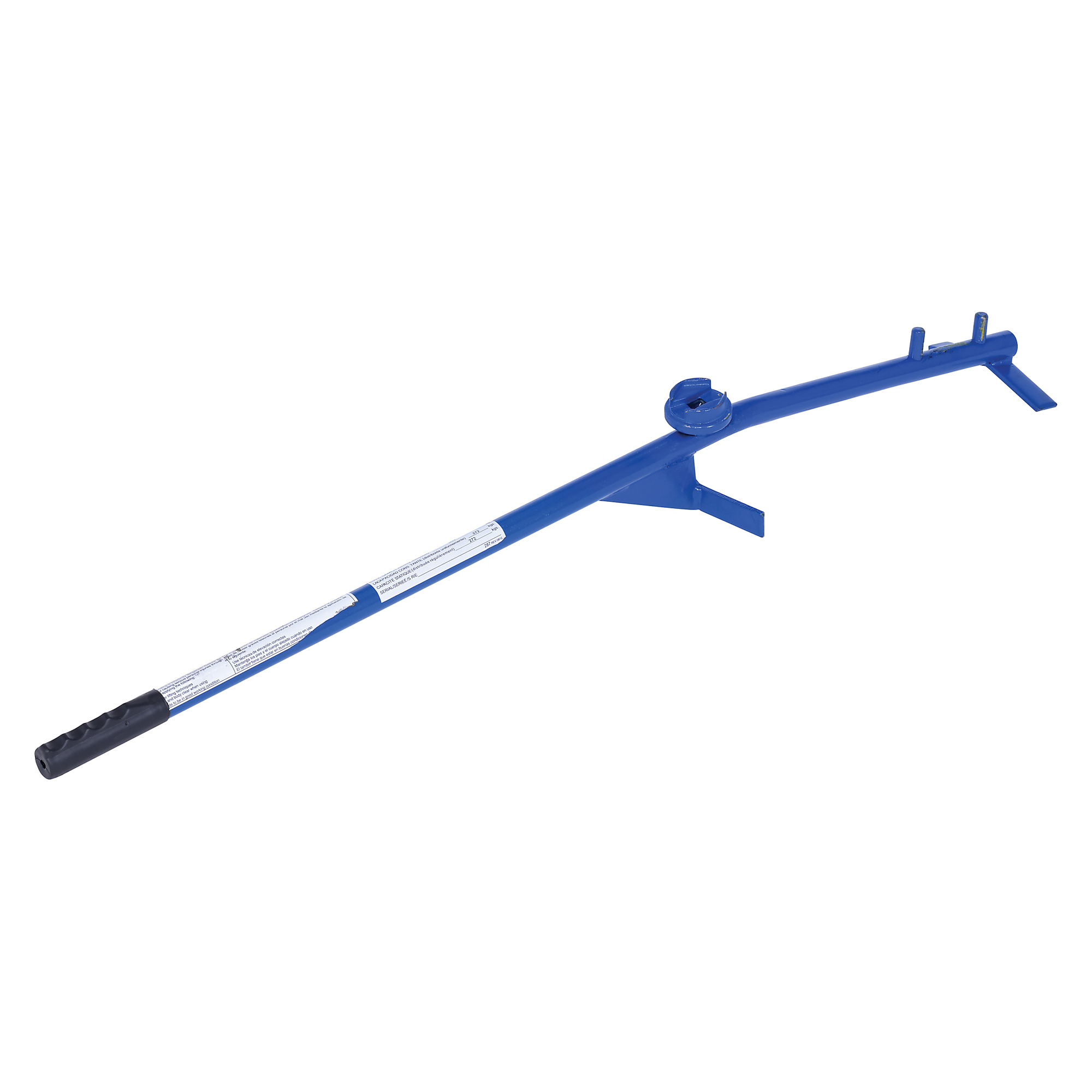 Vestil Deluxe Drum Positioner — 41in. x 5-7/8in. x 6in., Steel, 600-Lb. Capacity, Blue, Model# DTP-11-DLX