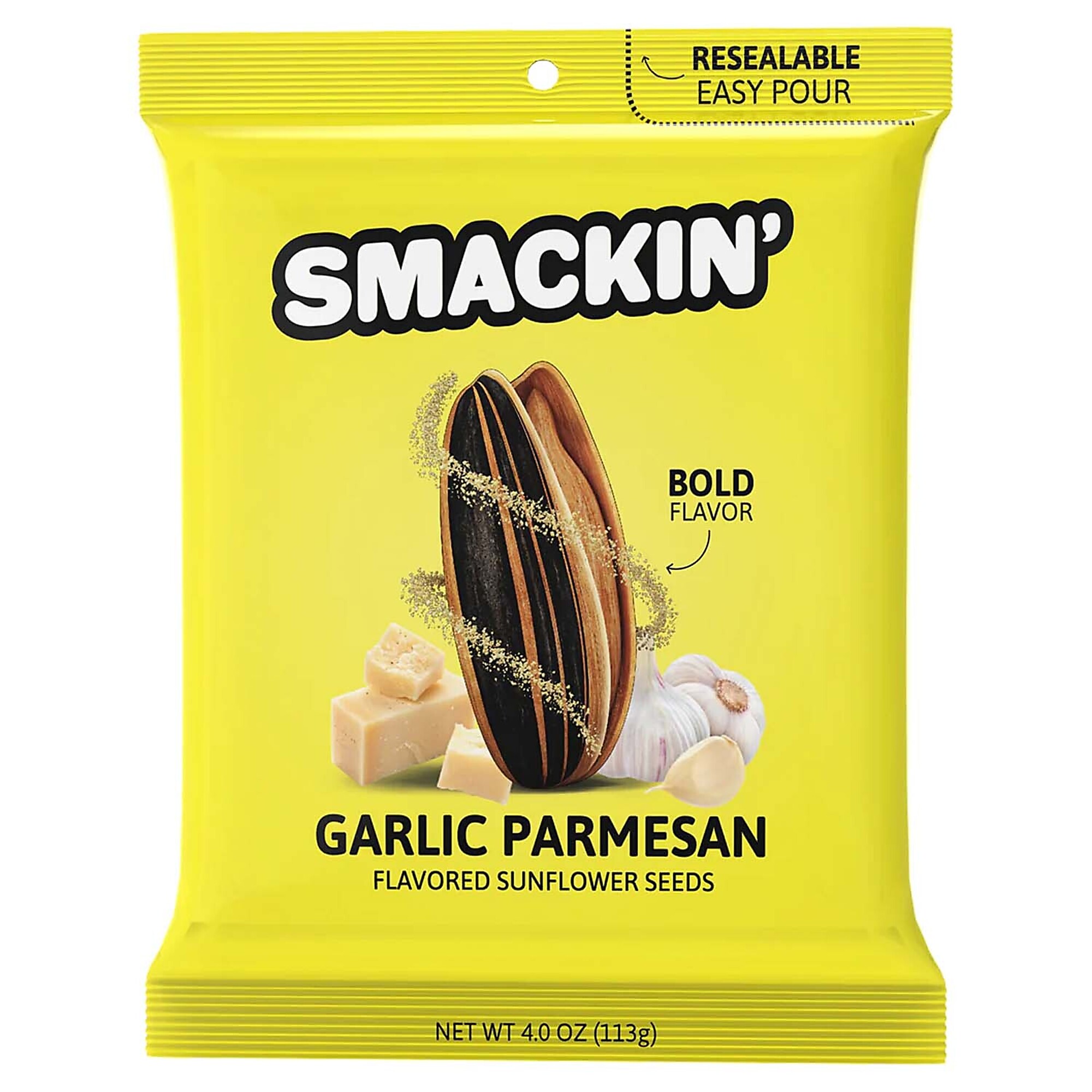 SMACKIN' Sunflower Seeds, Garlic Parmesan, 4 Oz., Model# 016-26621