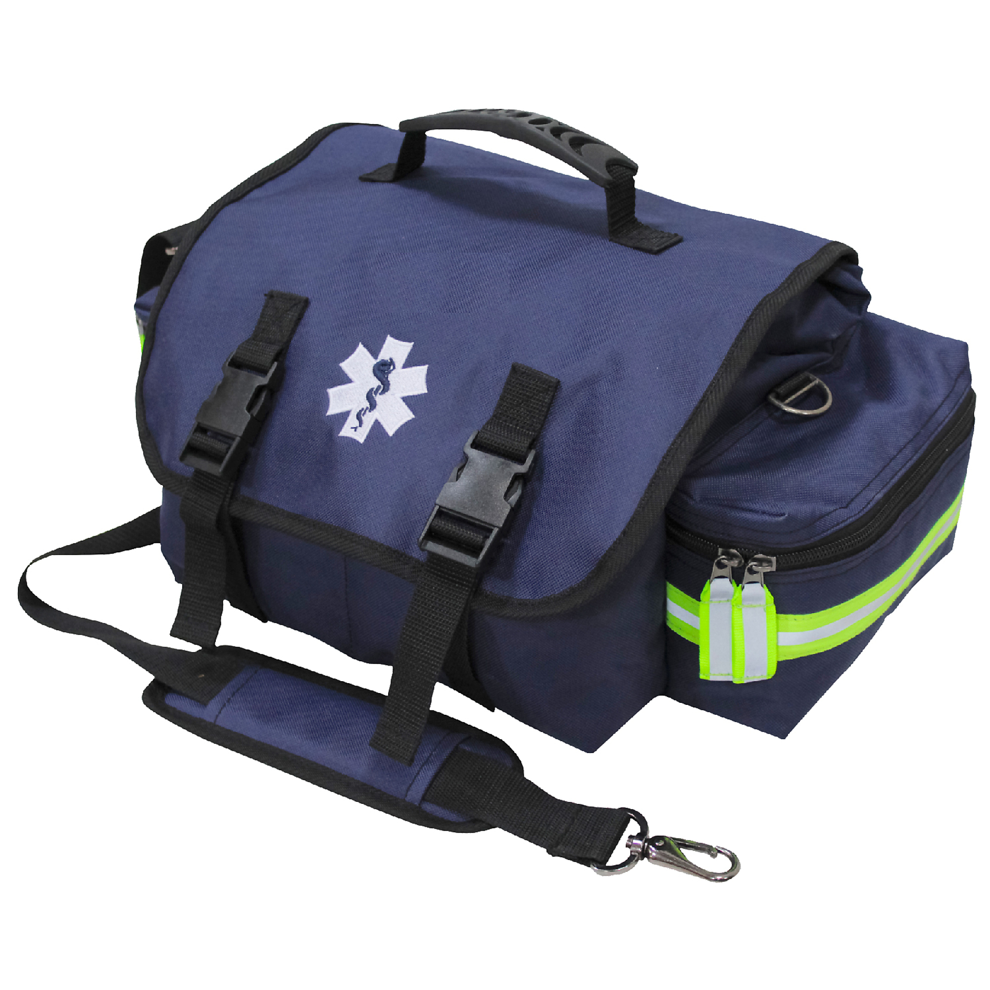 Kemp USA First Responder Bag — Durable Nylon, Multiple Pockets, Elastic Loops, Navy, Model# 10-108-NVY