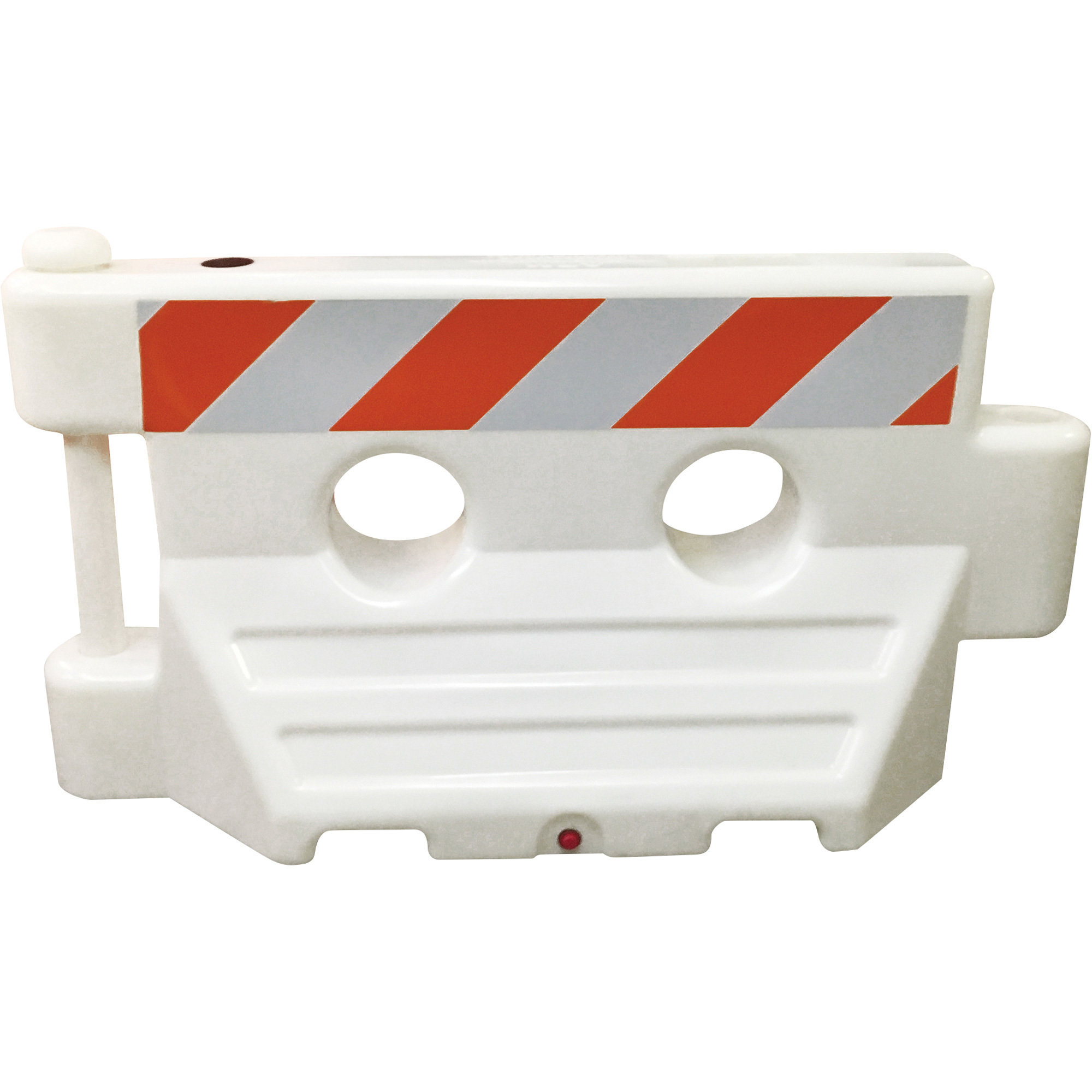 Plasticade Water-Filled Barricade and Connection Pin, HIP, White, 60in.L x 24in.W x 36in.H, Model# WFB-W-HIPLR-KIT